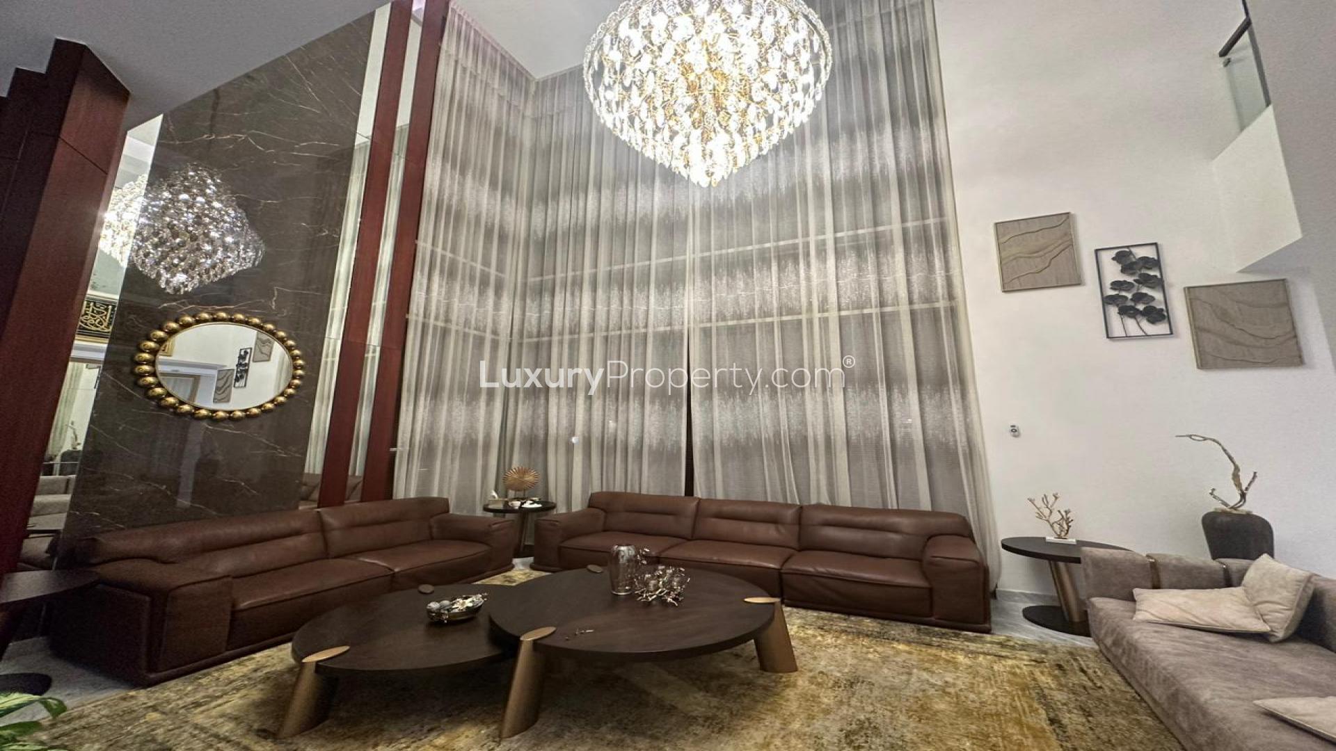 Luxurious living room in fully furnished District One villa, Mohammed Bin Rashid City