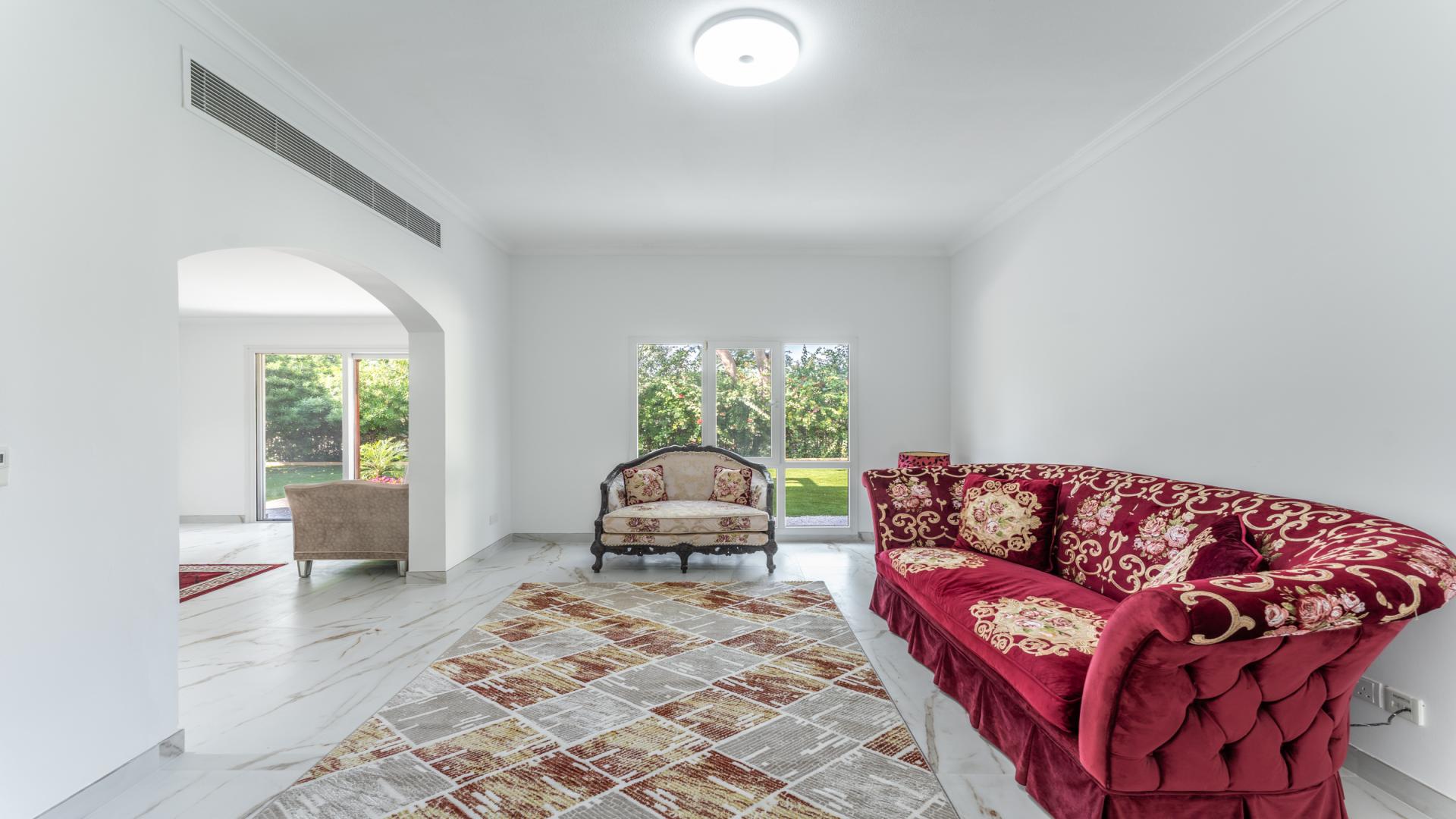 Upgraded villa with lush garden in Meadows 6, Emirates Living, available for rent