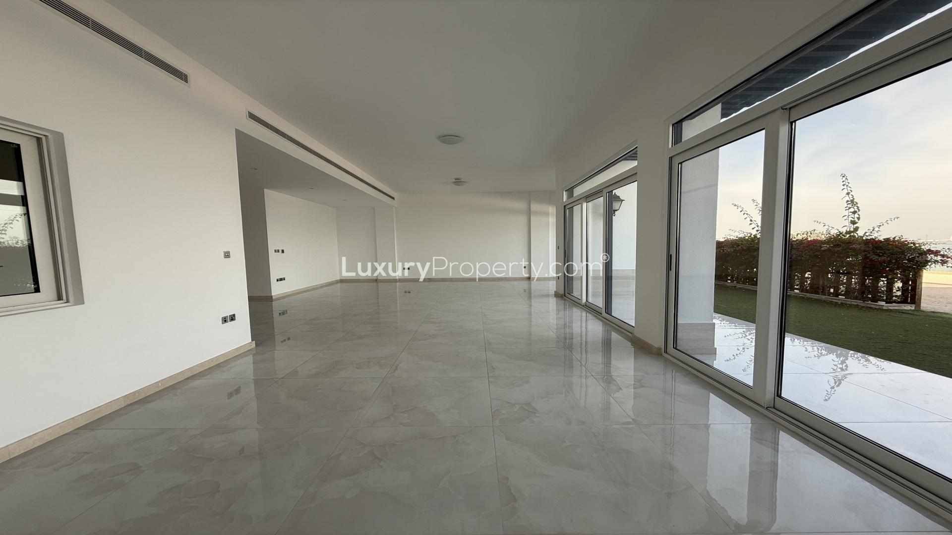 Palm Jumeirah villa balcony with stunning sea view at Palma Residences, Dubai