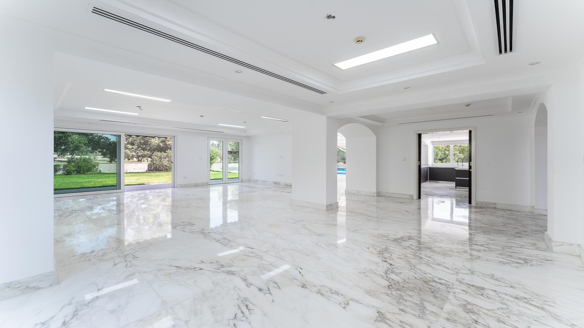 Prime location villa exterior in The Sundials, Jumeirah Golf Estates, for rent