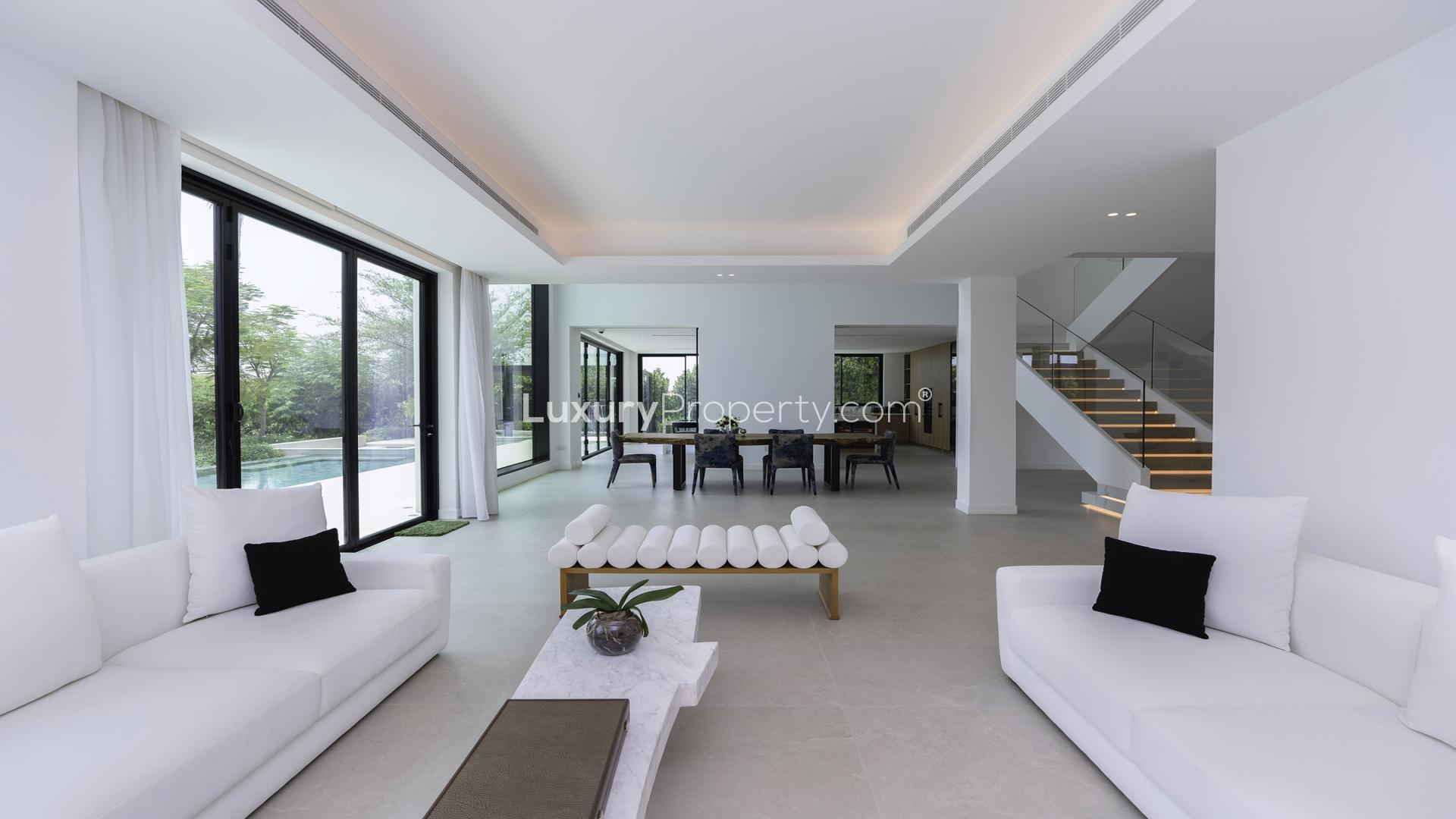 Lake-facing villa with pool and modern design in Jumeirah Islands, Mediterranean Clusters