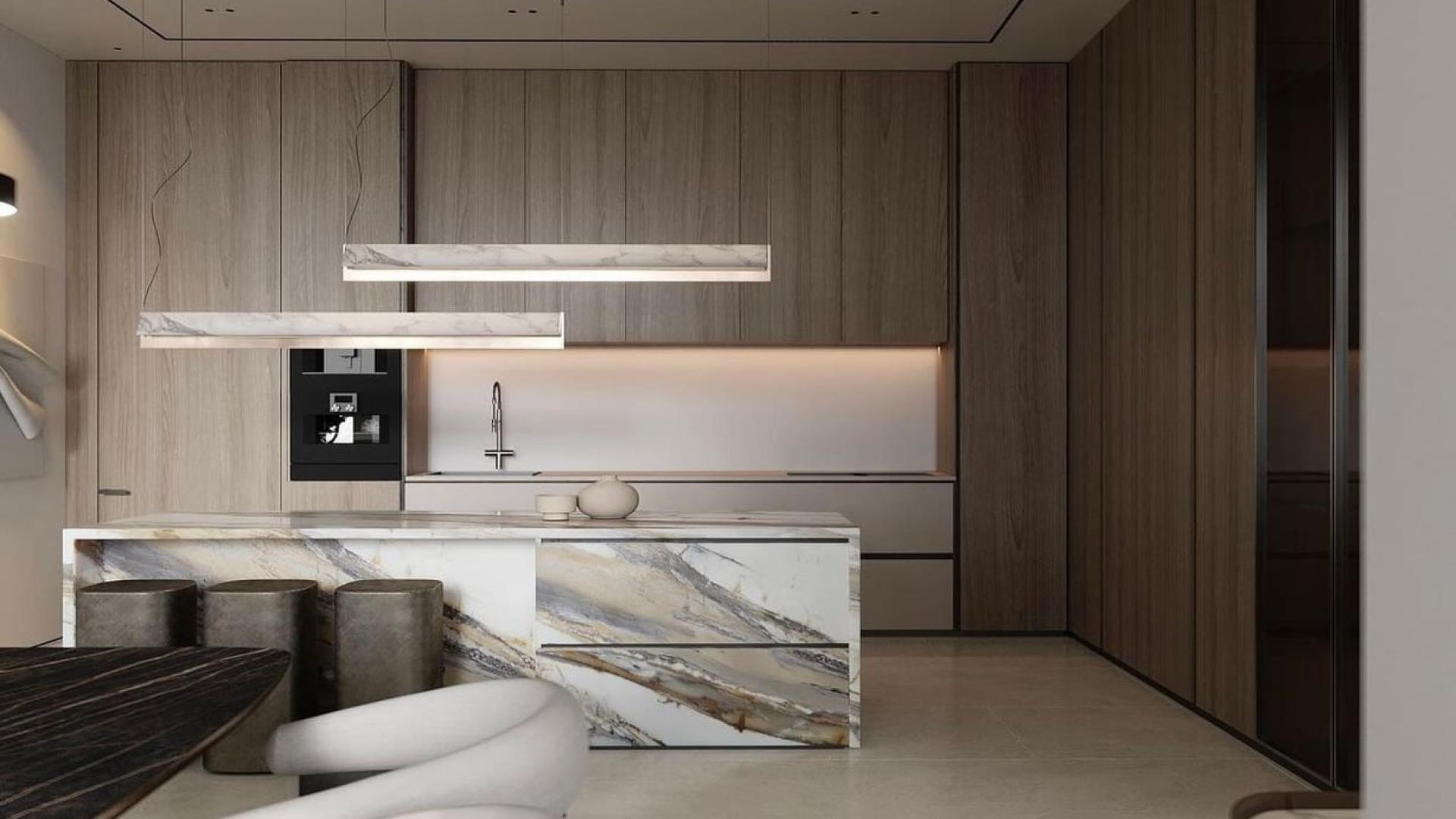 Luxurious living room in Jumeirah Islands villa with modern decor and elegant furnishings