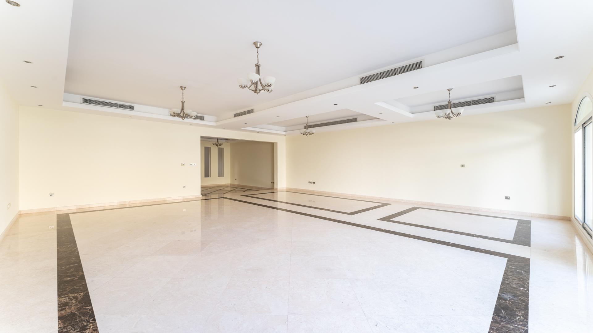Spacious living room with marble flooring in Umm Al Sheif villa for rent, LP43999