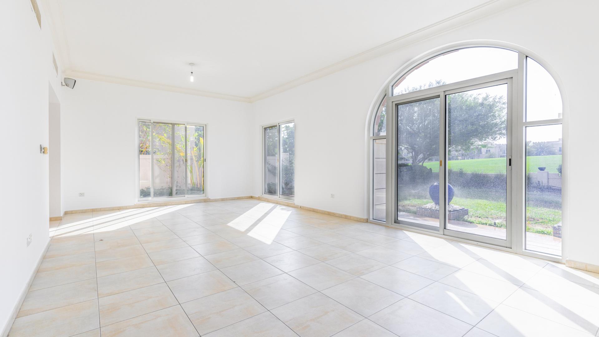 Exquisite 5-bedroom villa exterior in lush Victory Heights, Dubai Sports City for rent