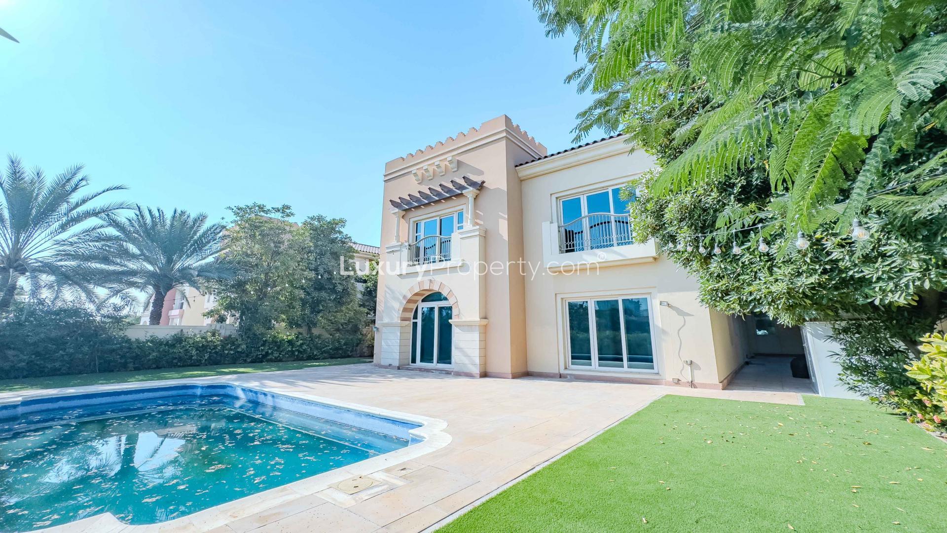 Villa with private pool and garden in Victory Heights, Dubai Sports City