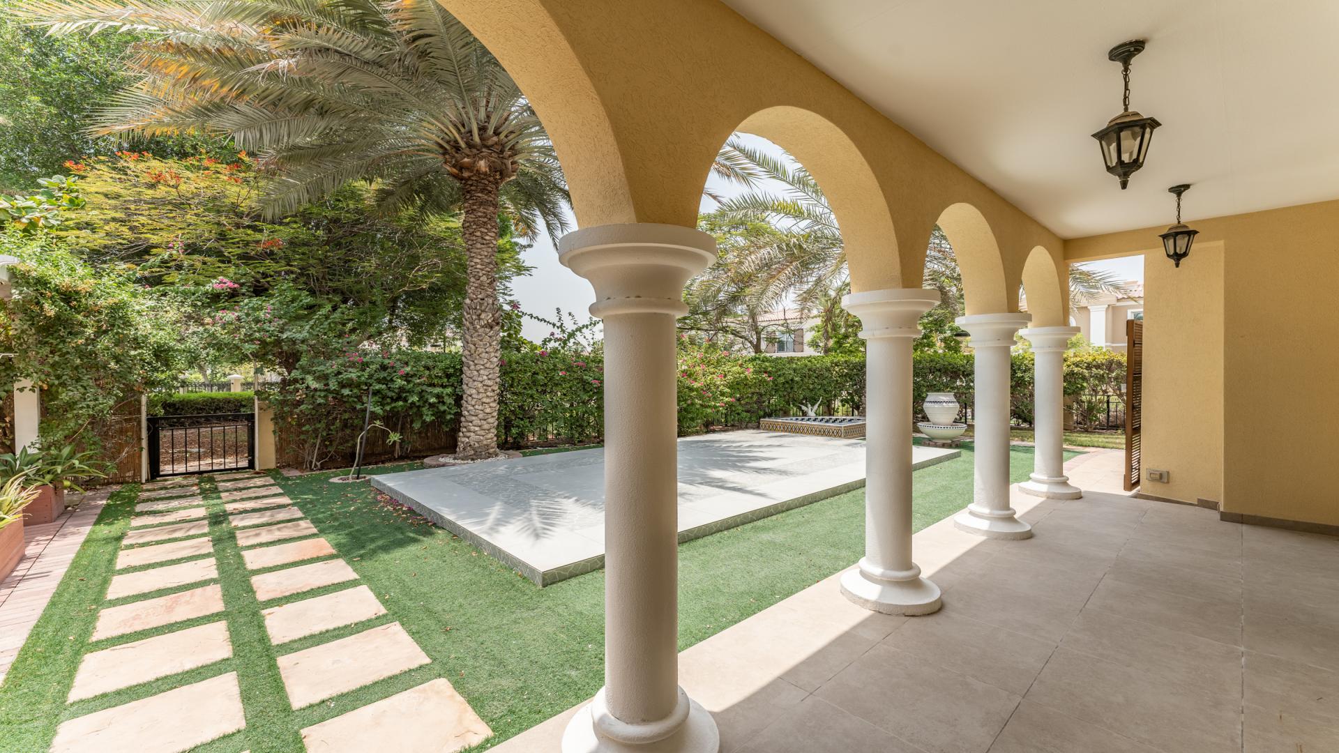 Spacious living area in 5-bedroom villa, Green Community West, Dubai, with elegant interiors