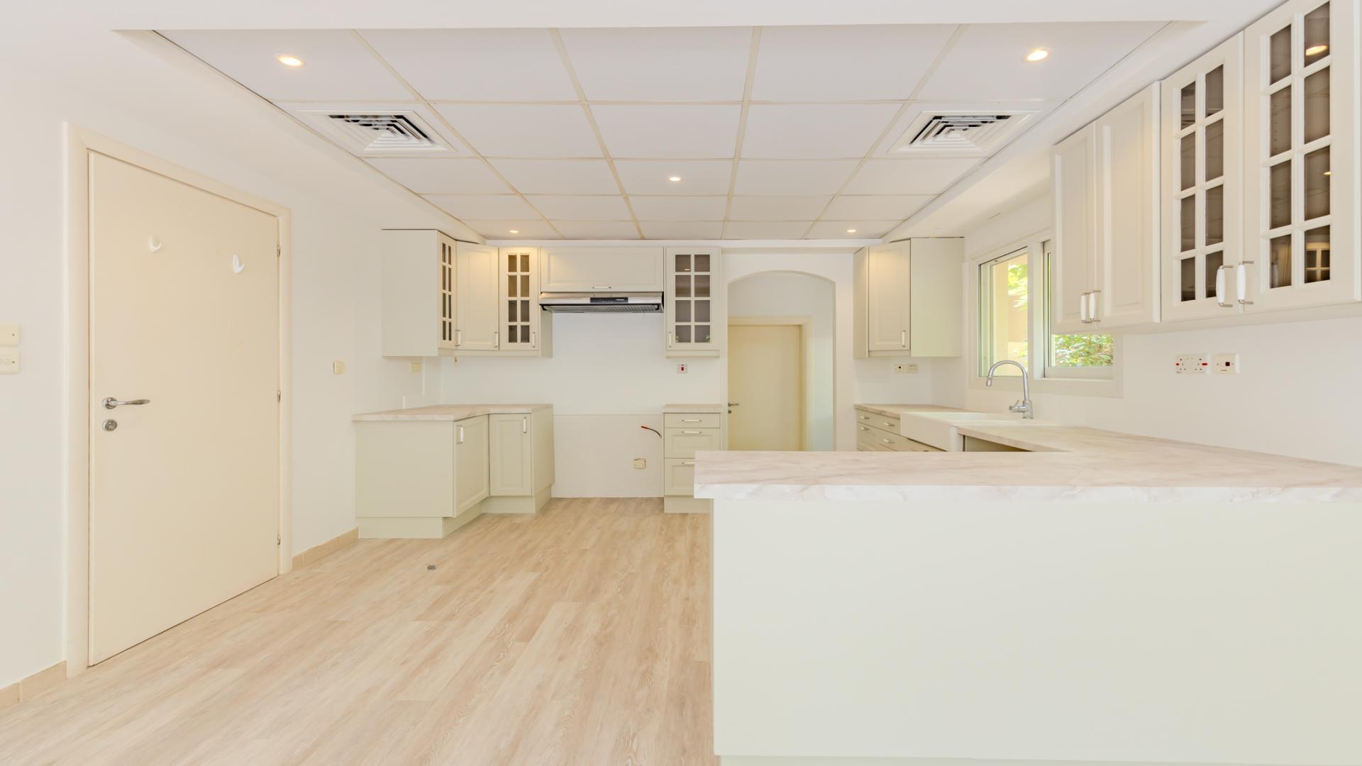 Spacious living area in upgraded Meadows 6 villa with pool view for rent