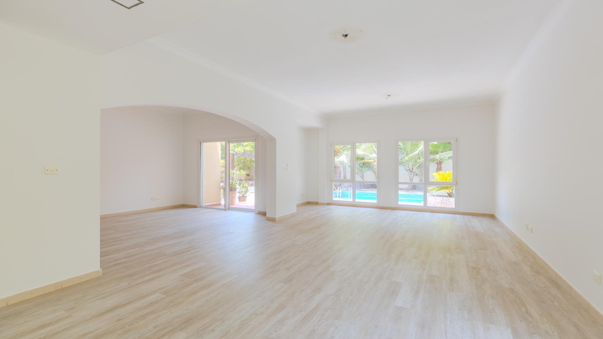 Elegant Meadows 6 villa with private pool, lush garden, and spacious patio for rent