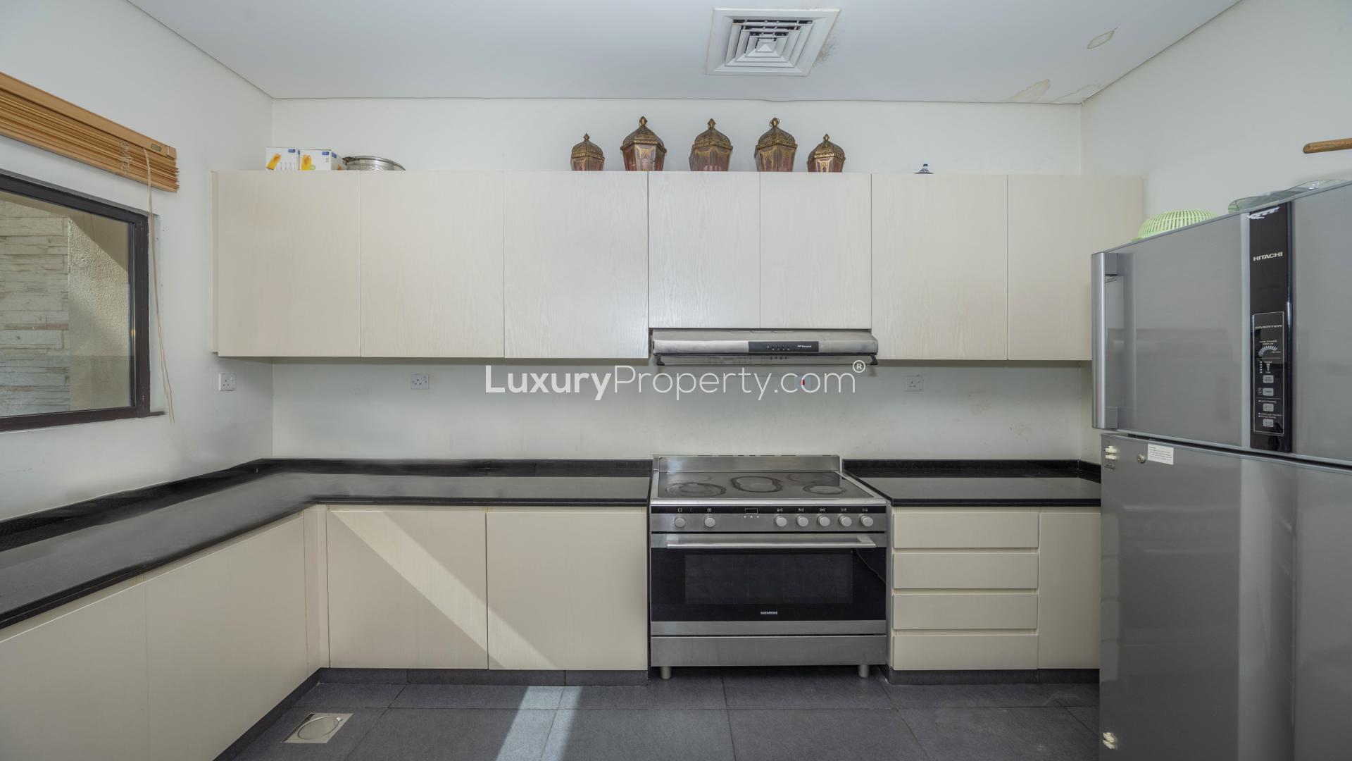 Elegant living room in fully furnished 5-bedroom villa, DAMAC Hills, Brookfield community