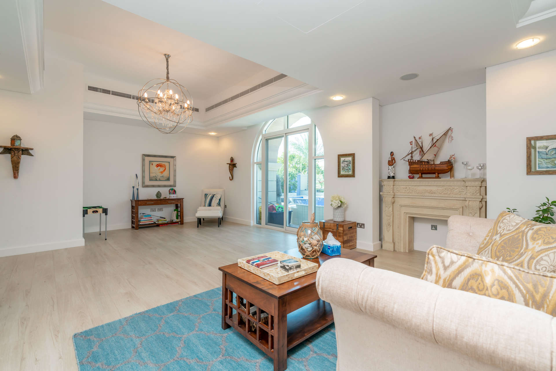 Bedroom in fully upgraded Type B1 villa, Dubai Sports City, Victory Heights. Luxurious decor