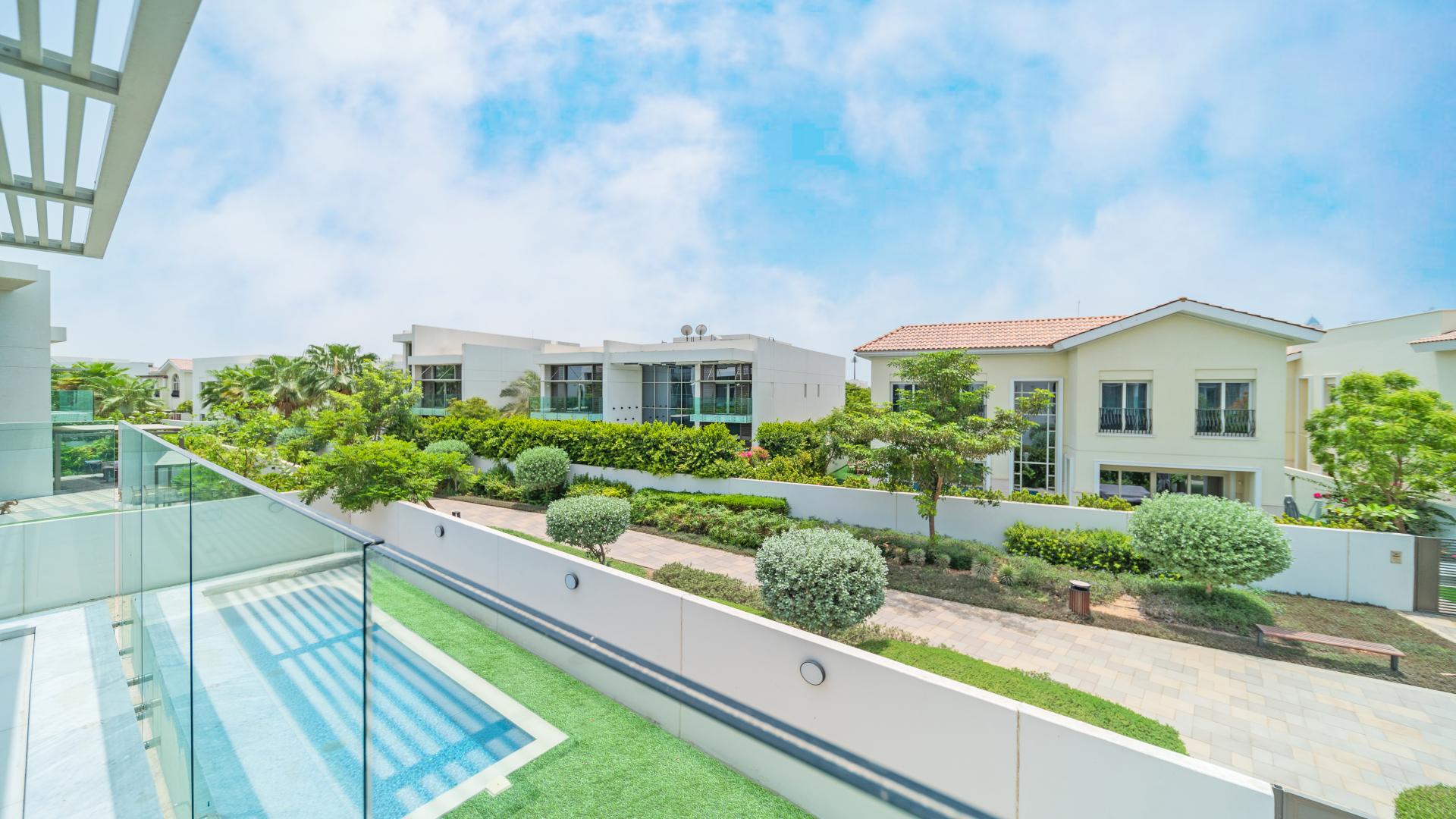 Spacious living area in District One villa with pool view, Mohammed Bin Rashid City