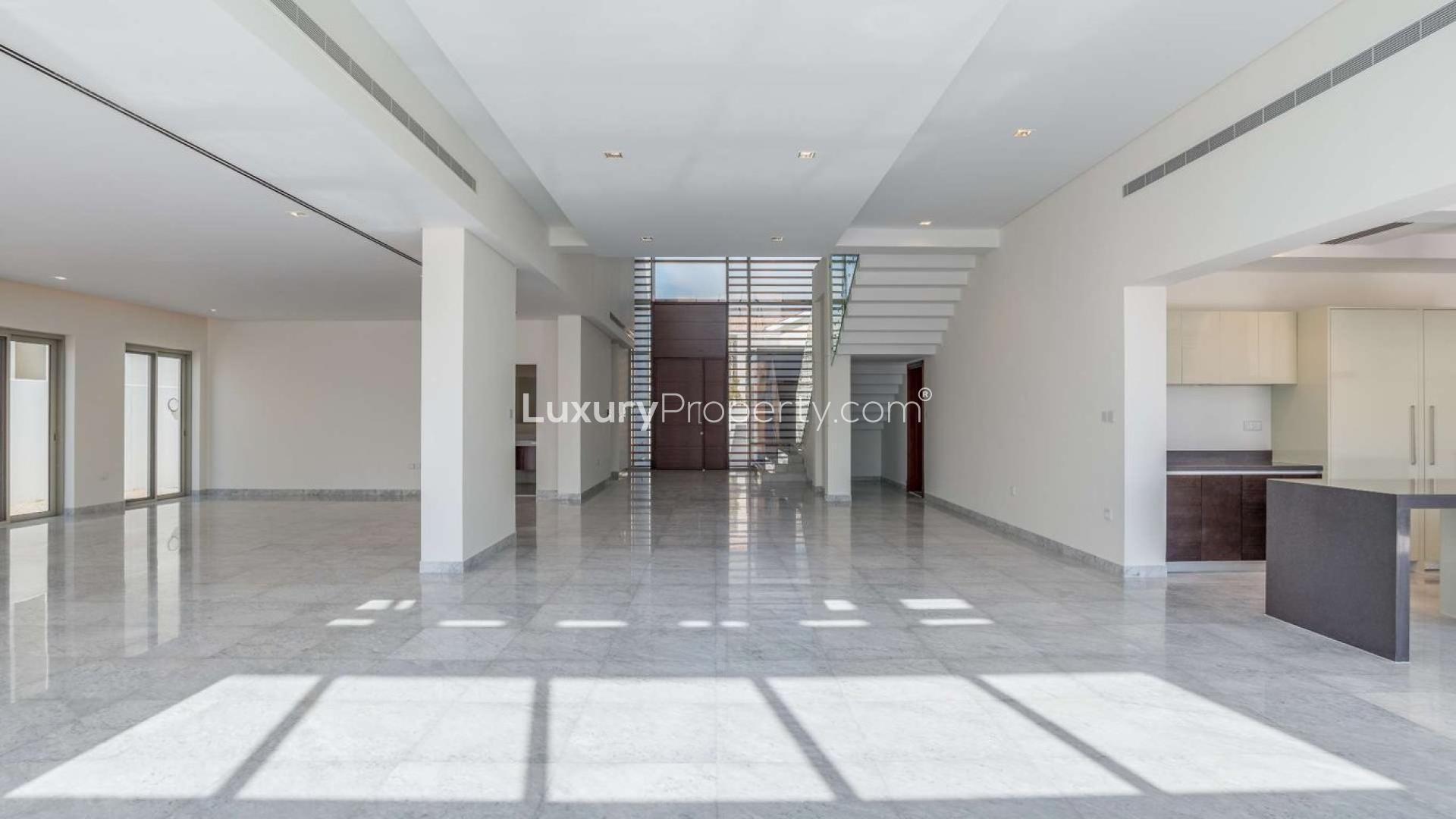 Spacious open-plan living area in 5-bedroom villa, District One, MBR City