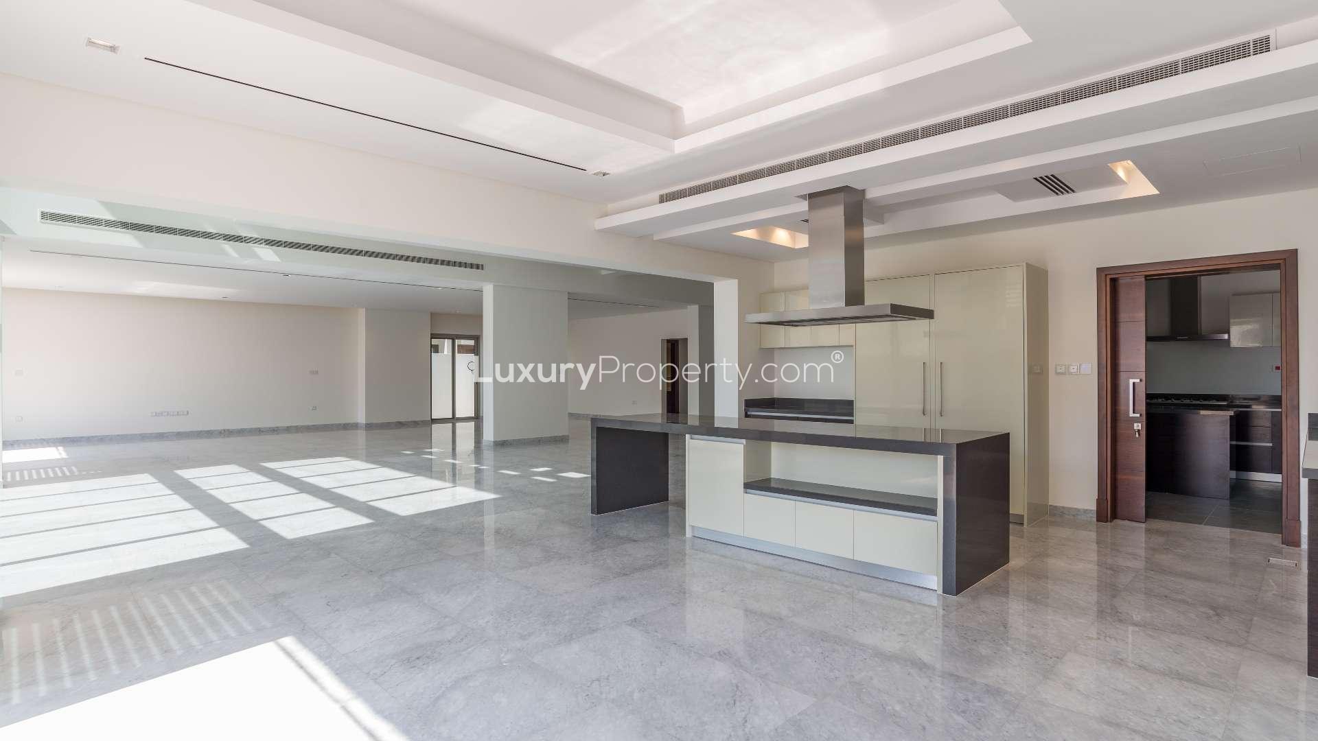 Spacious open-plan living area in luxury villa, District One, MBR City for rent