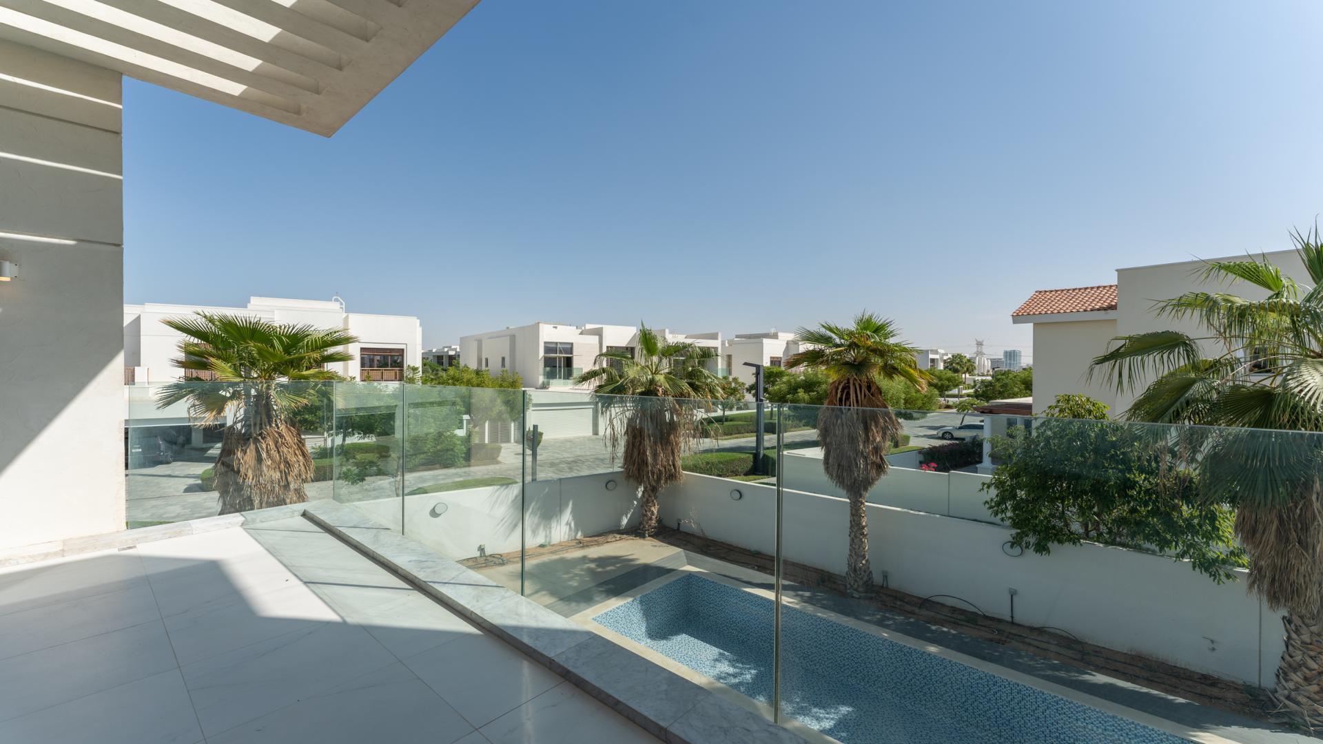 Upgraded 5-bedroom villa exterior in District One, Mohammed Bin Rashid City, for rent
