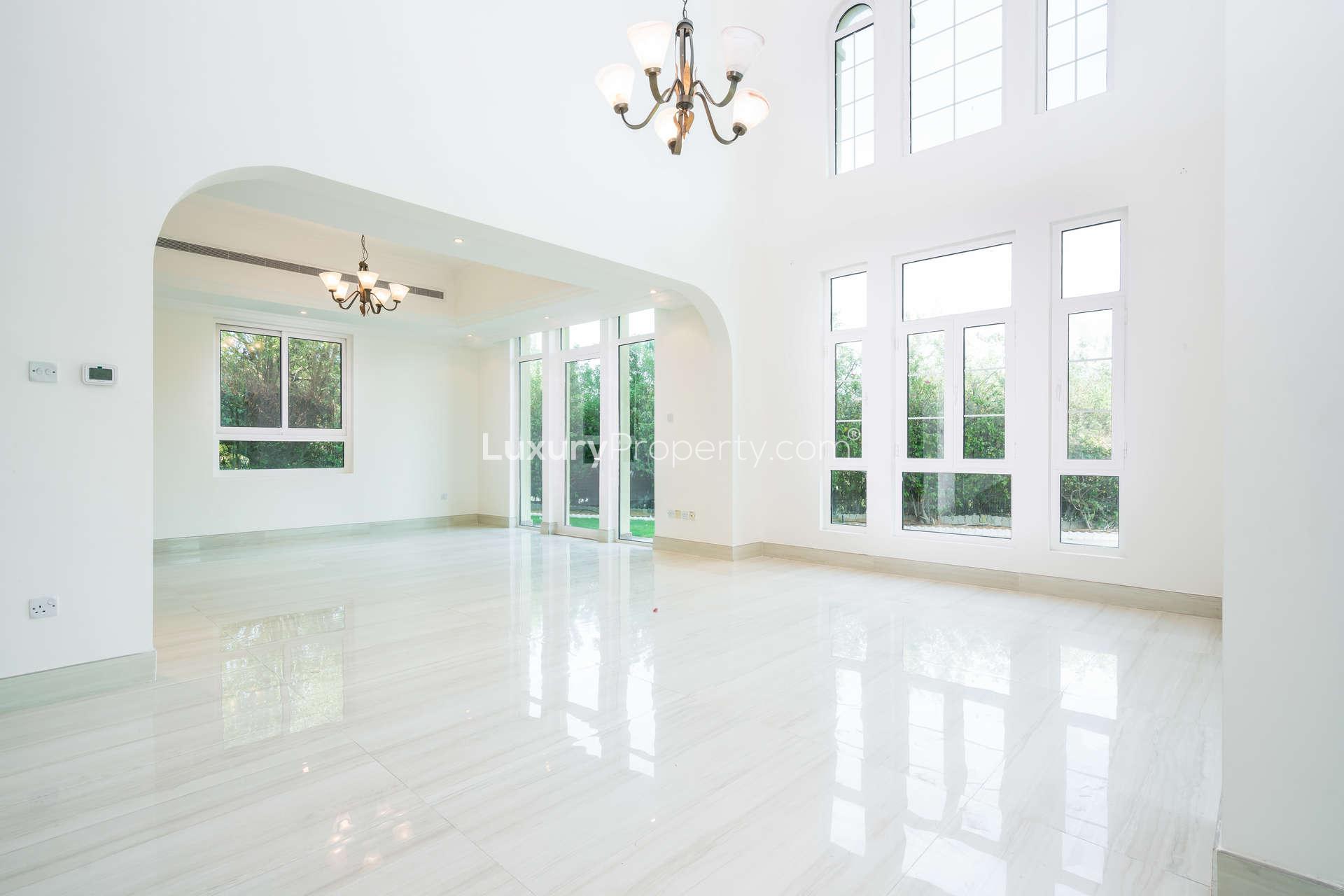 5-bedroom villa with private pool and garden views in Jumeirah Islands, Entertainment Foyer