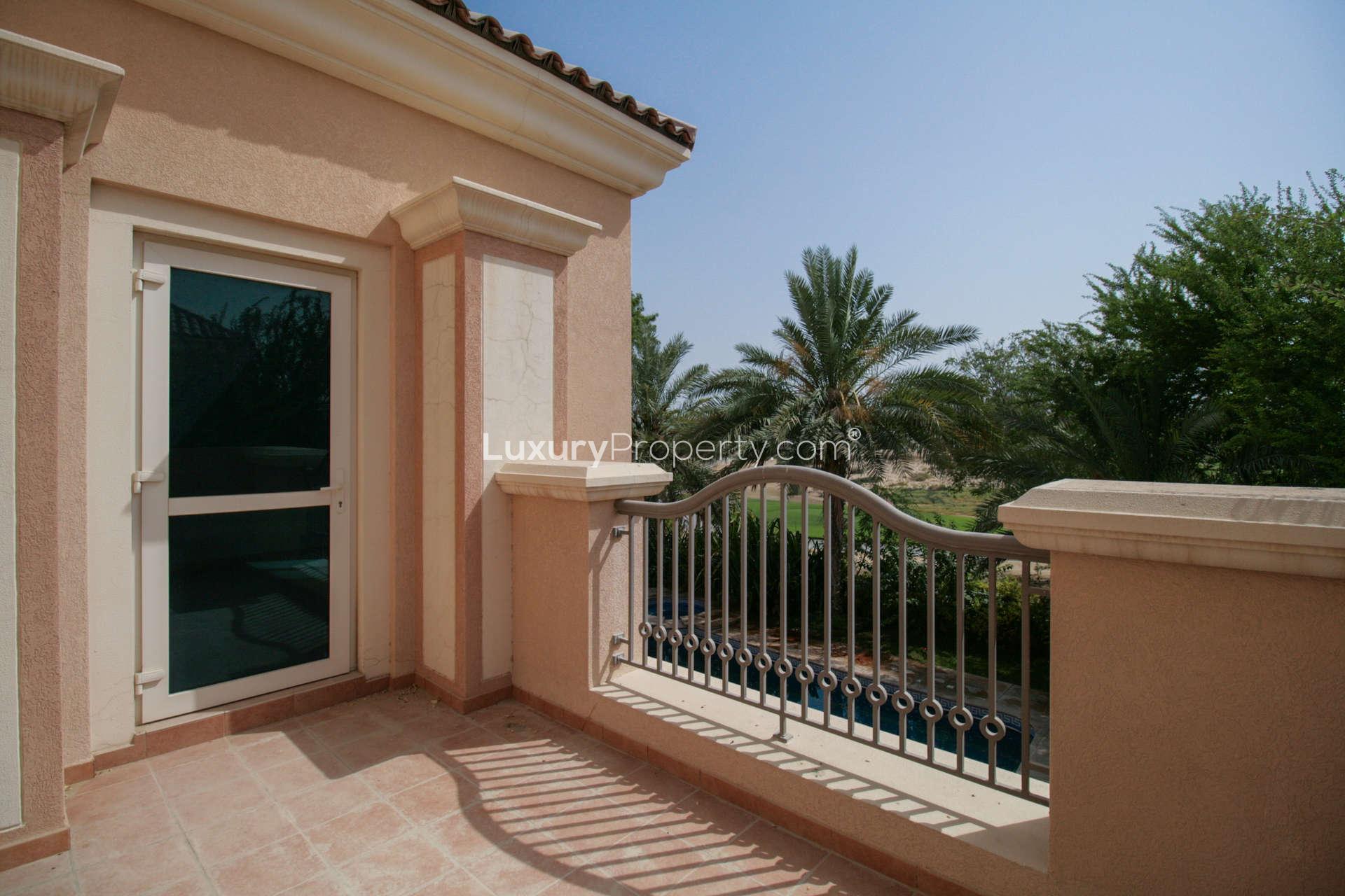 Gorgeous 5-bedroom villa exterior with lush garden in Victory Heights, Dubai Sports City
