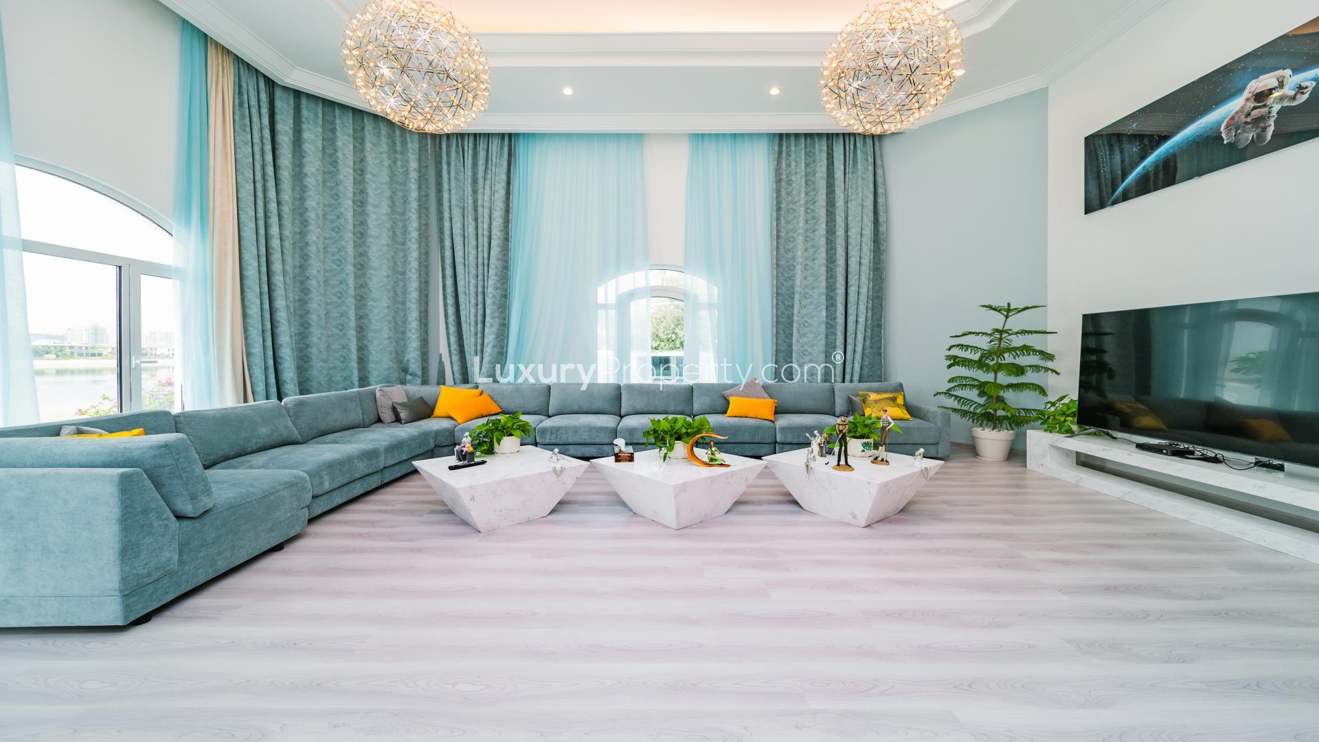 Bright entrance of fully upgraded Palm Villa in Garden Homes, Palm Jumeirah