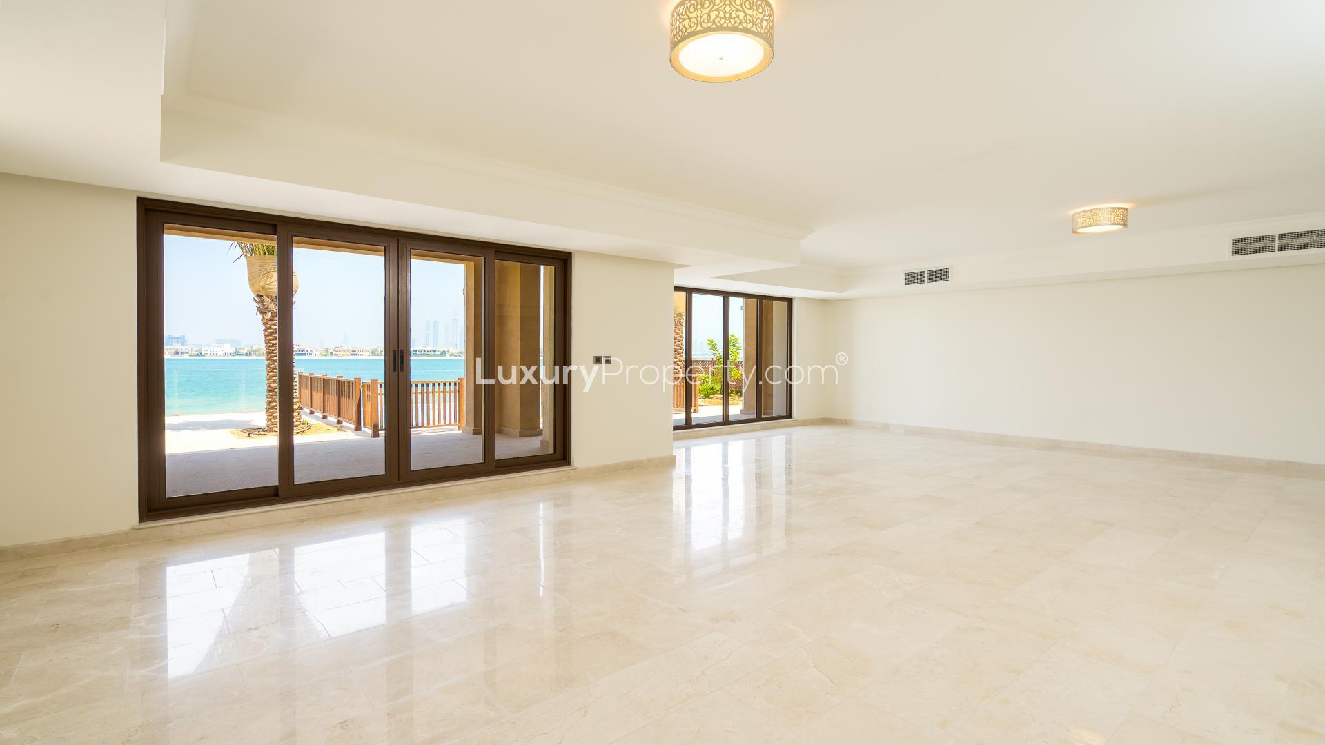 Beachfront villa with private pool and skyline views in Palm Jumeirah, Kingdom of Sheba