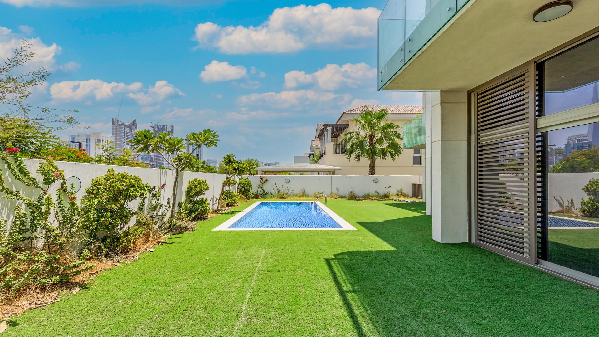 Spacious living room with marble floors in District One villa, Mohammed Bin Rashid City