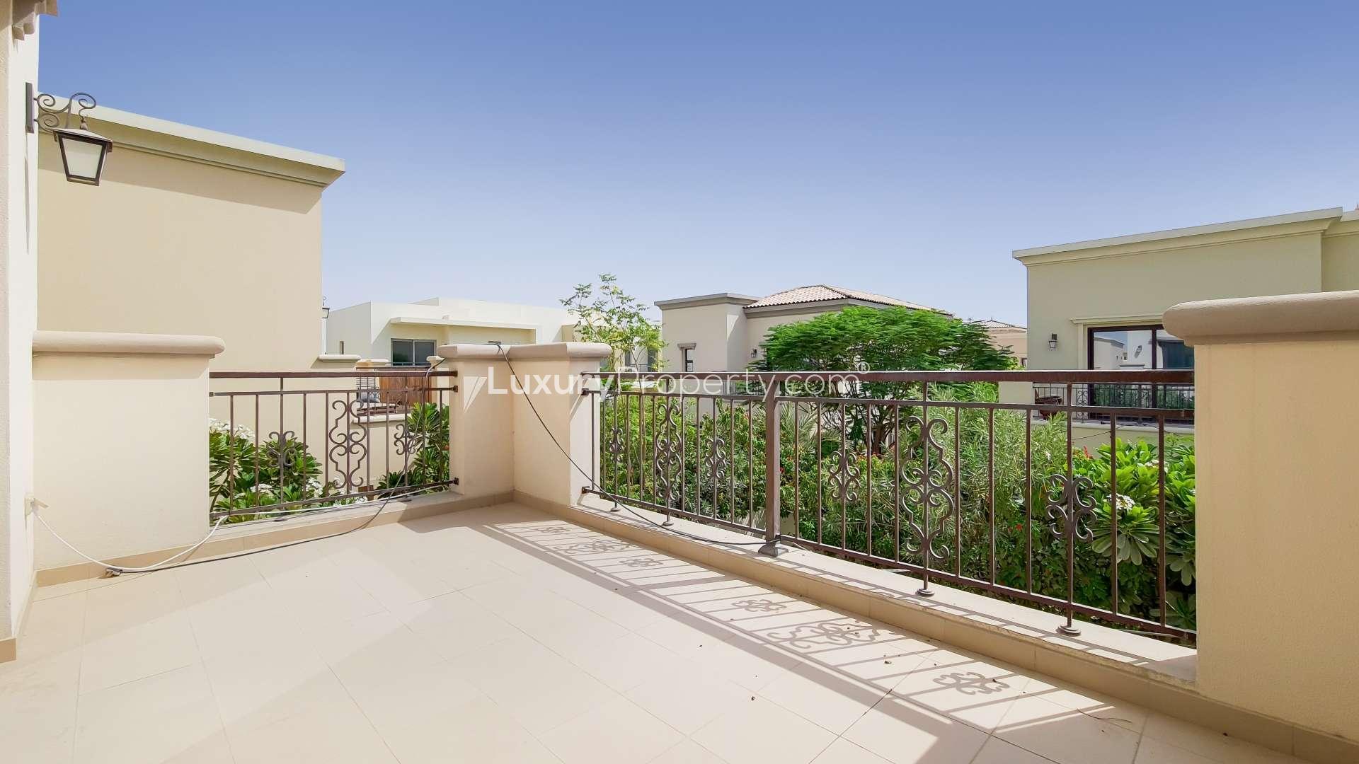 Living room in exclusive 4-bedroom villa in Lila, Arabian Ranches 2, available for rent