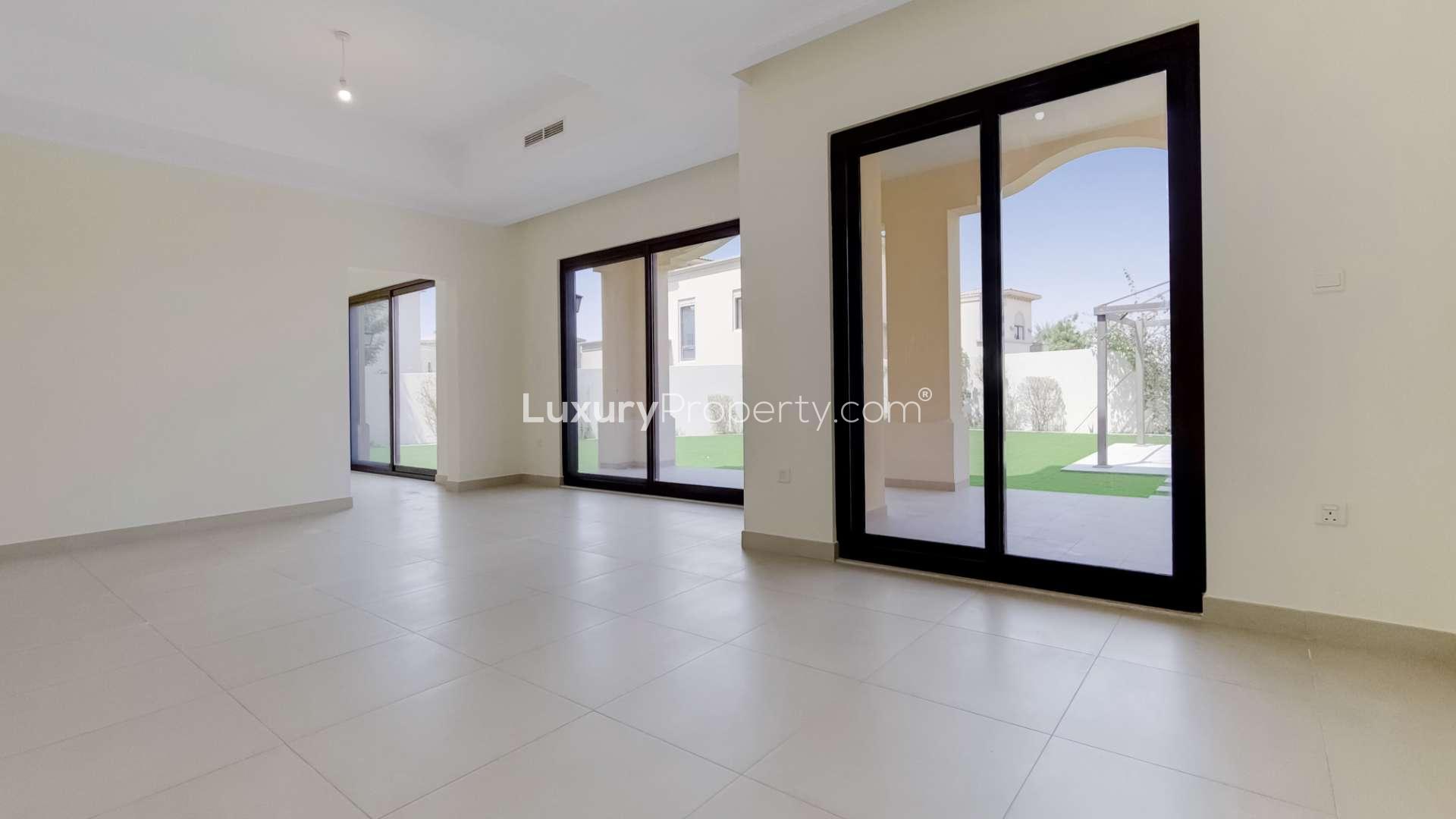 Exterior view of spacious 5-bedroom villa in Arabian Ranches 2, Lila community