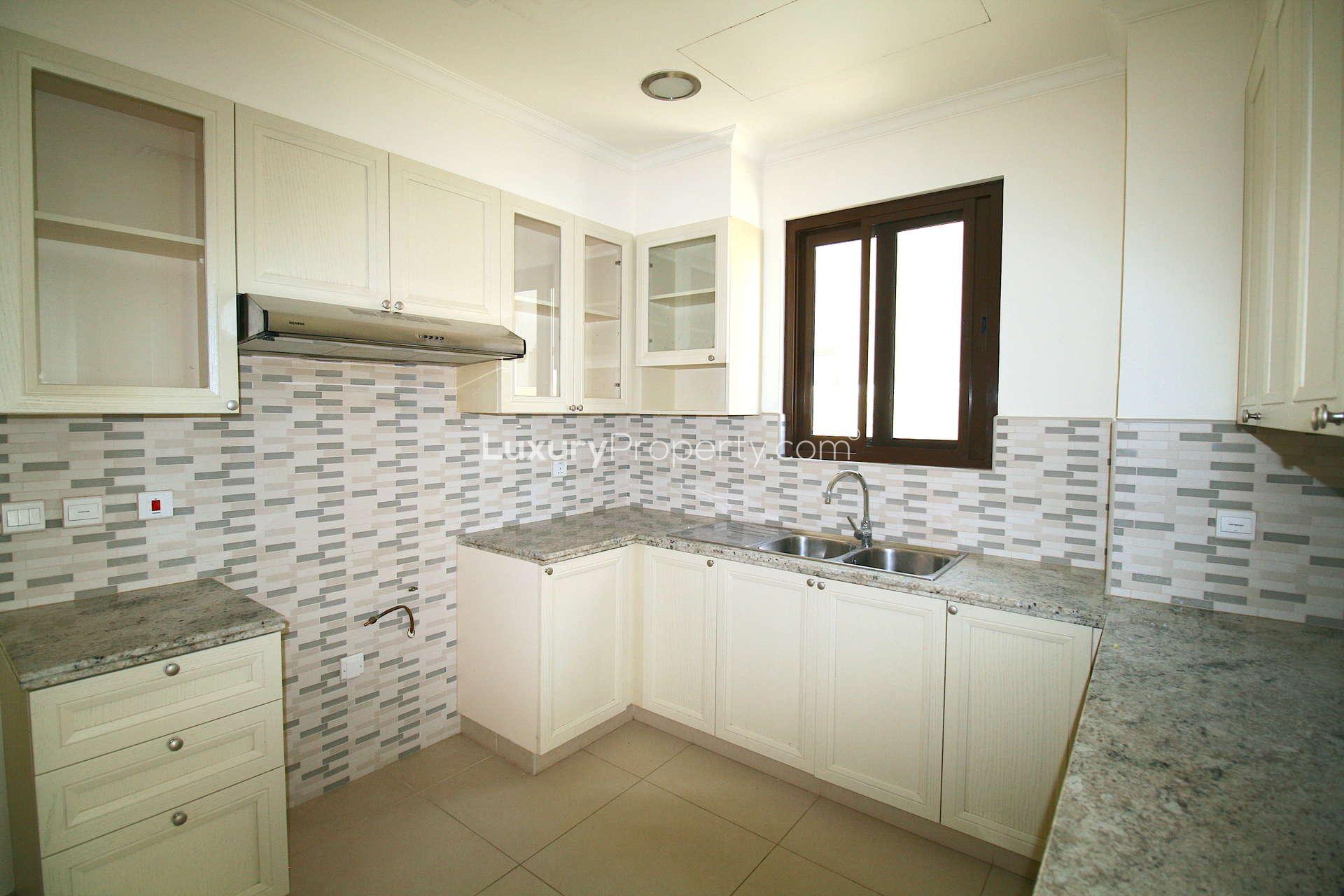 Modern kitchen in five-bed villa, Arabian Ranches 2, Lila community, available for rent