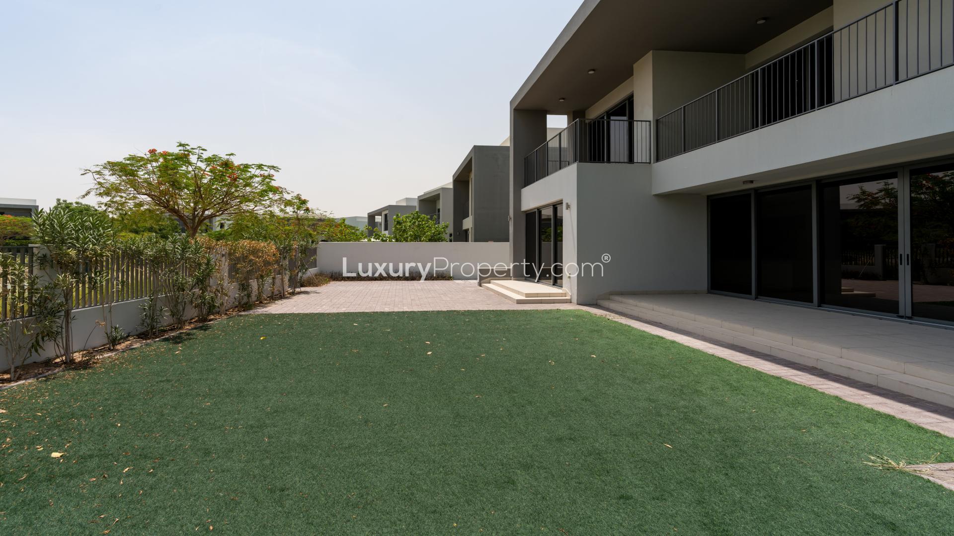 Modern kitchen and open living area in Sidra Villas, Dubai Hills Estate