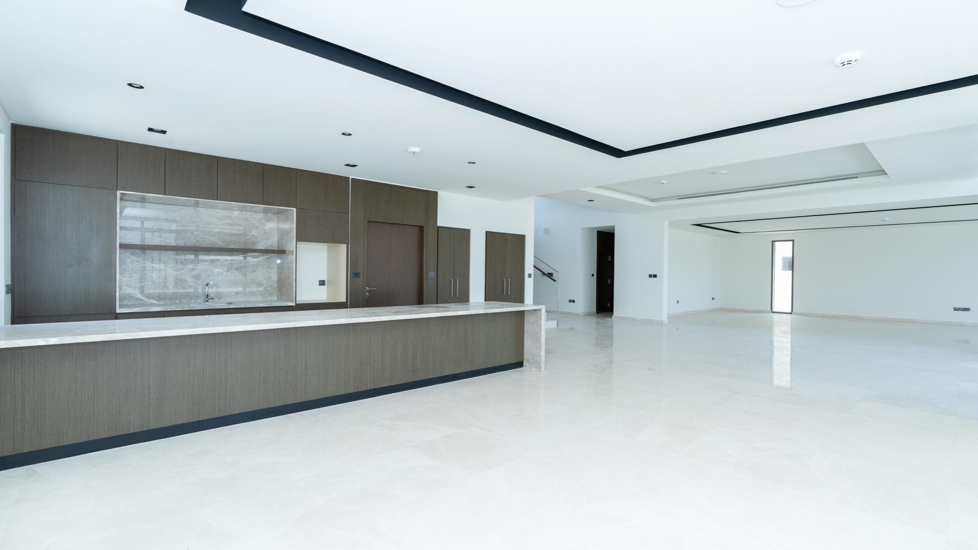 Contemporary spacious living area in five-bedroom villa, Dubai Hills Estate Golf Place 2