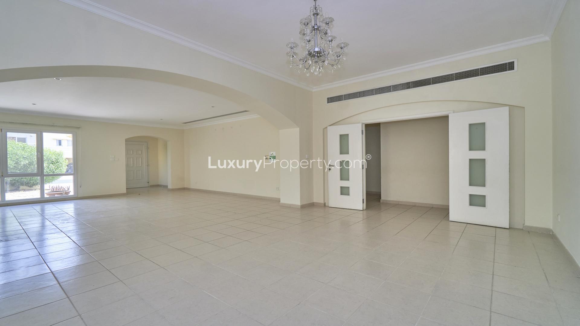 Exterior view of spacious villa for rent in Meadows 9, Emirates Living