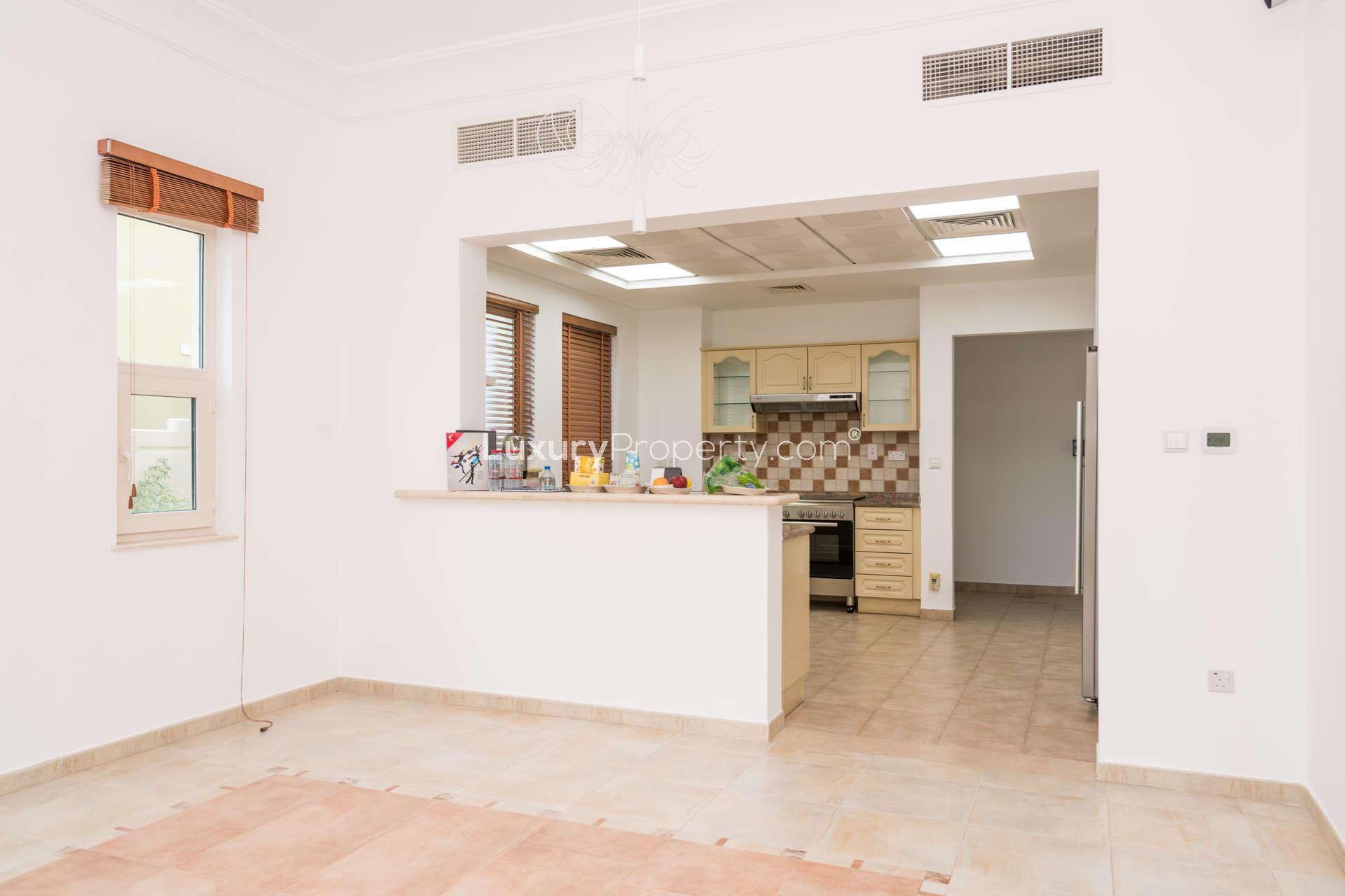 Spacious living area in 5-bedroom villa for rent, Novelia, Victory Heights, Dubai Sports City