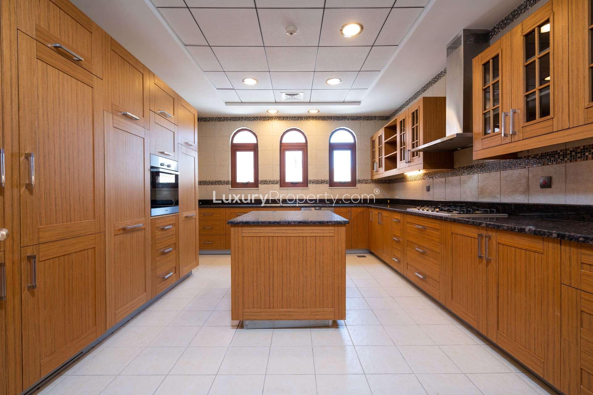 Exterior view of 5-bedroom villa for rent in Orange Lake, Jumeirah Golf Estates