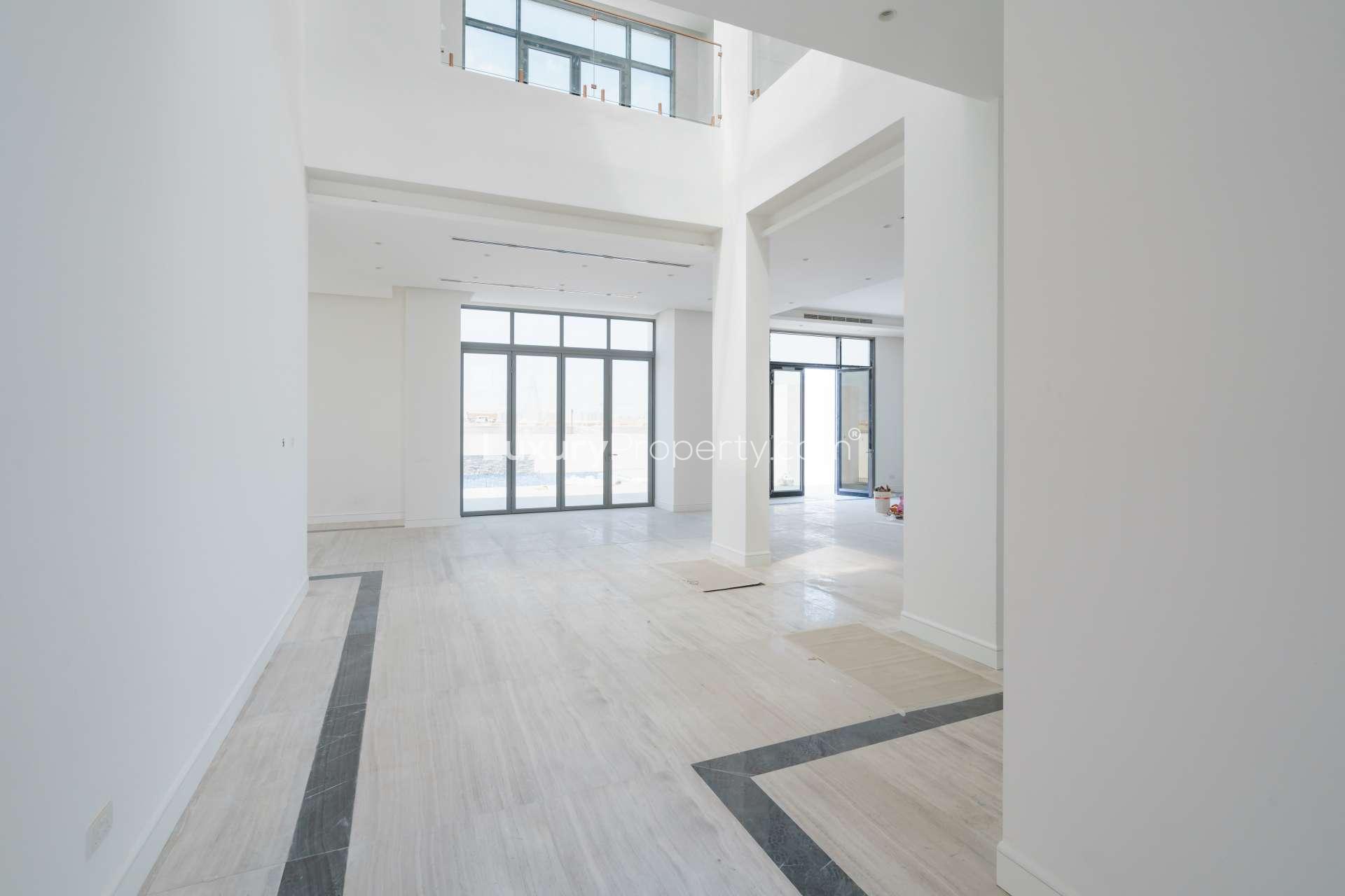 Spacious interior of luxury villa in Parkway Vistas, Dubai Hills Estate, with large windows