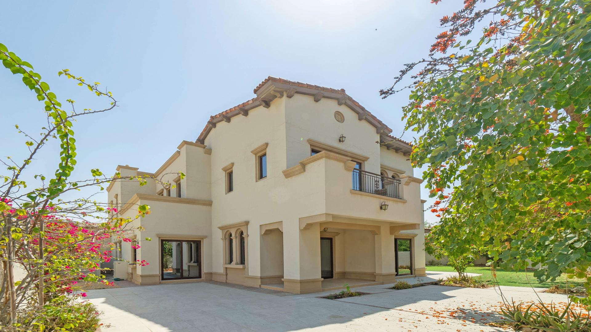 Luxurious Rosa Villa interior with garden view in Arabian Ranches 2, spacious and bright