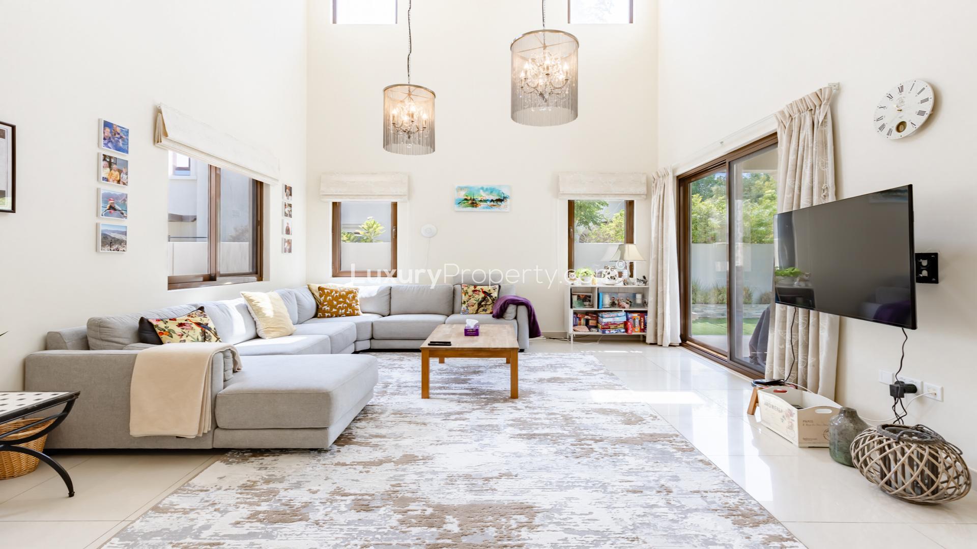 Stunning 5-bedroom villa exterior in Arabian Ranches 2, Rosa, for rent