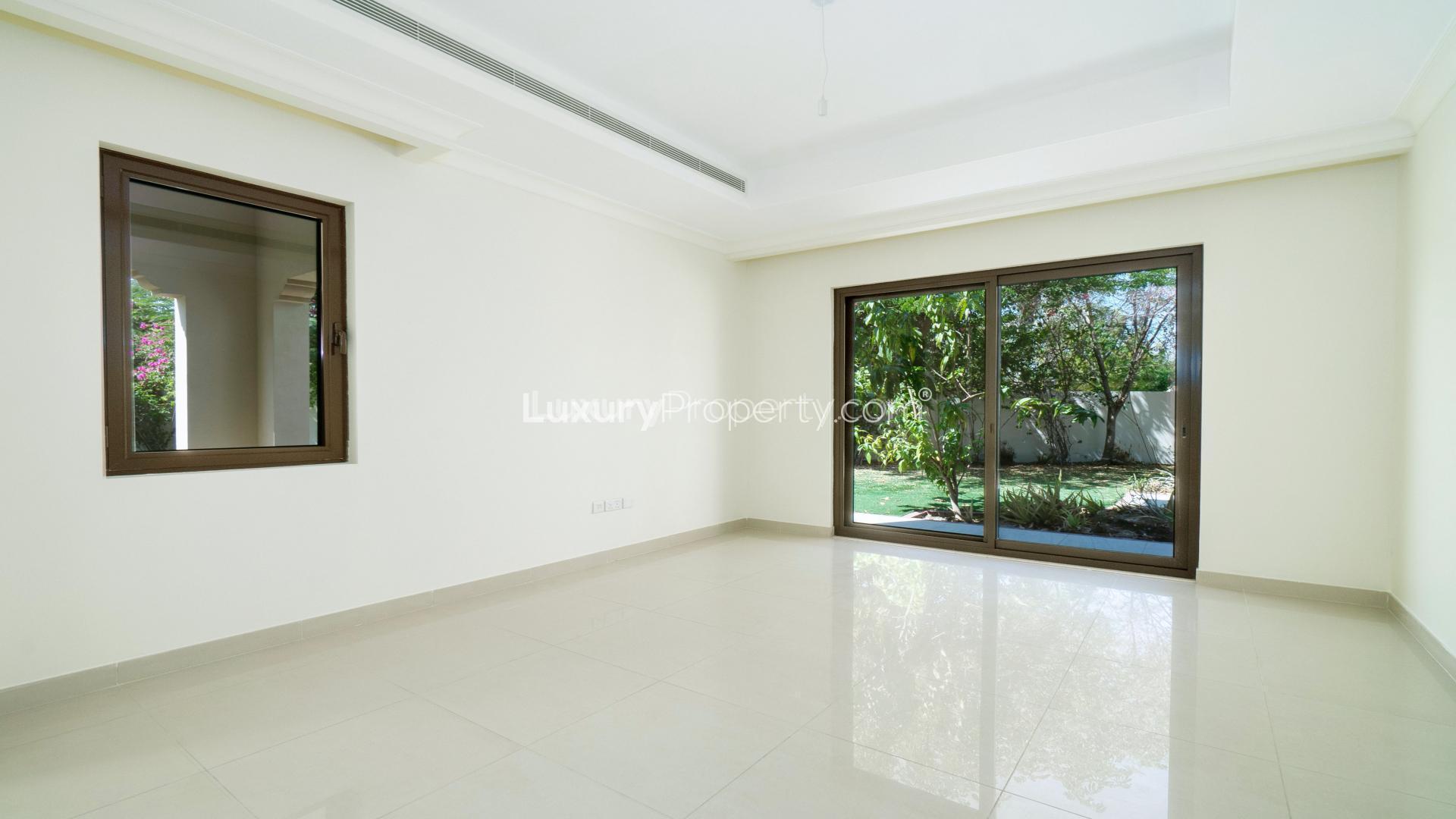 Bright living area with garden view in Rosa villa, Arabian Ranches 2