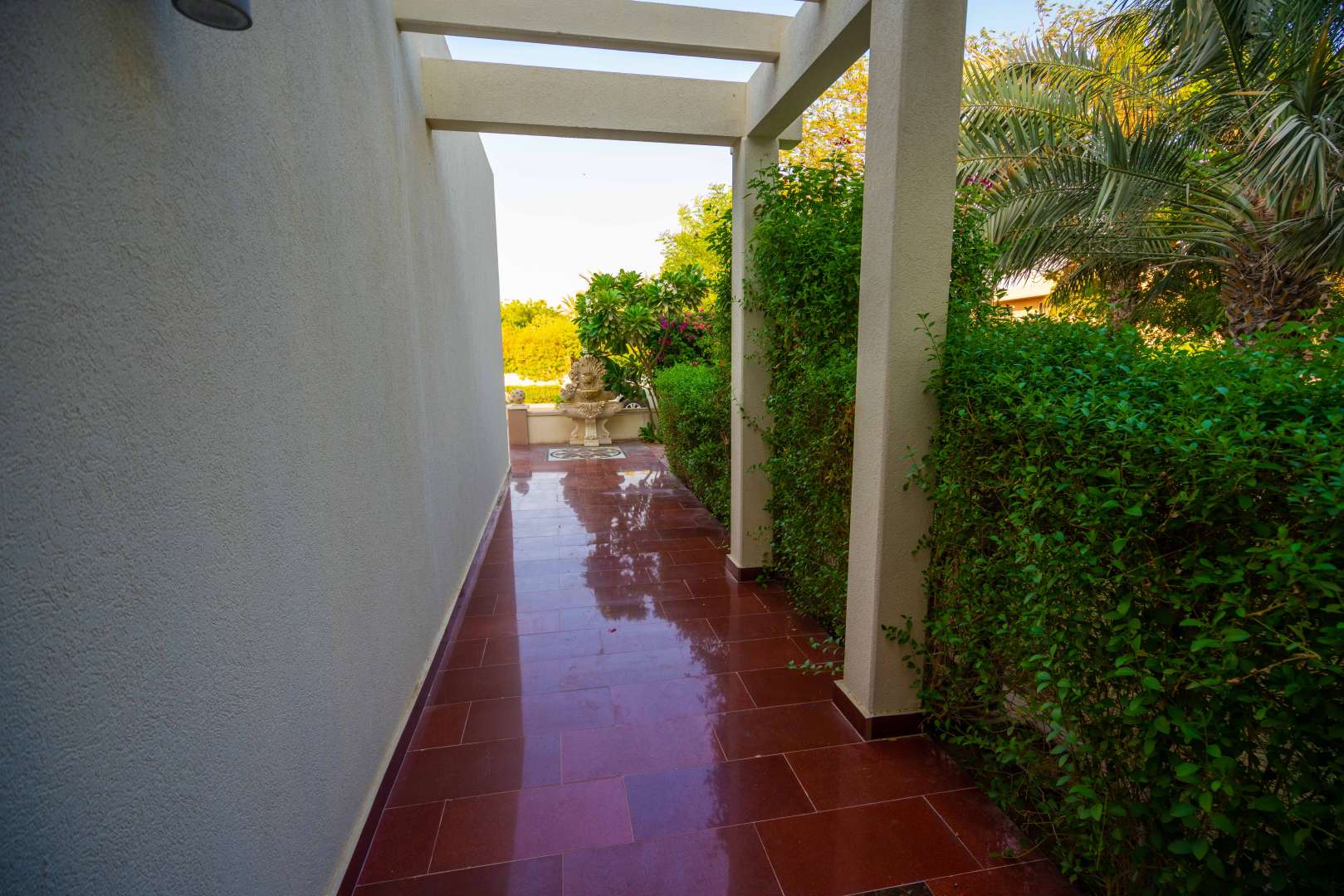 Front view of Type 3 Villa in Saheel 1, Arabian Ranches with garden