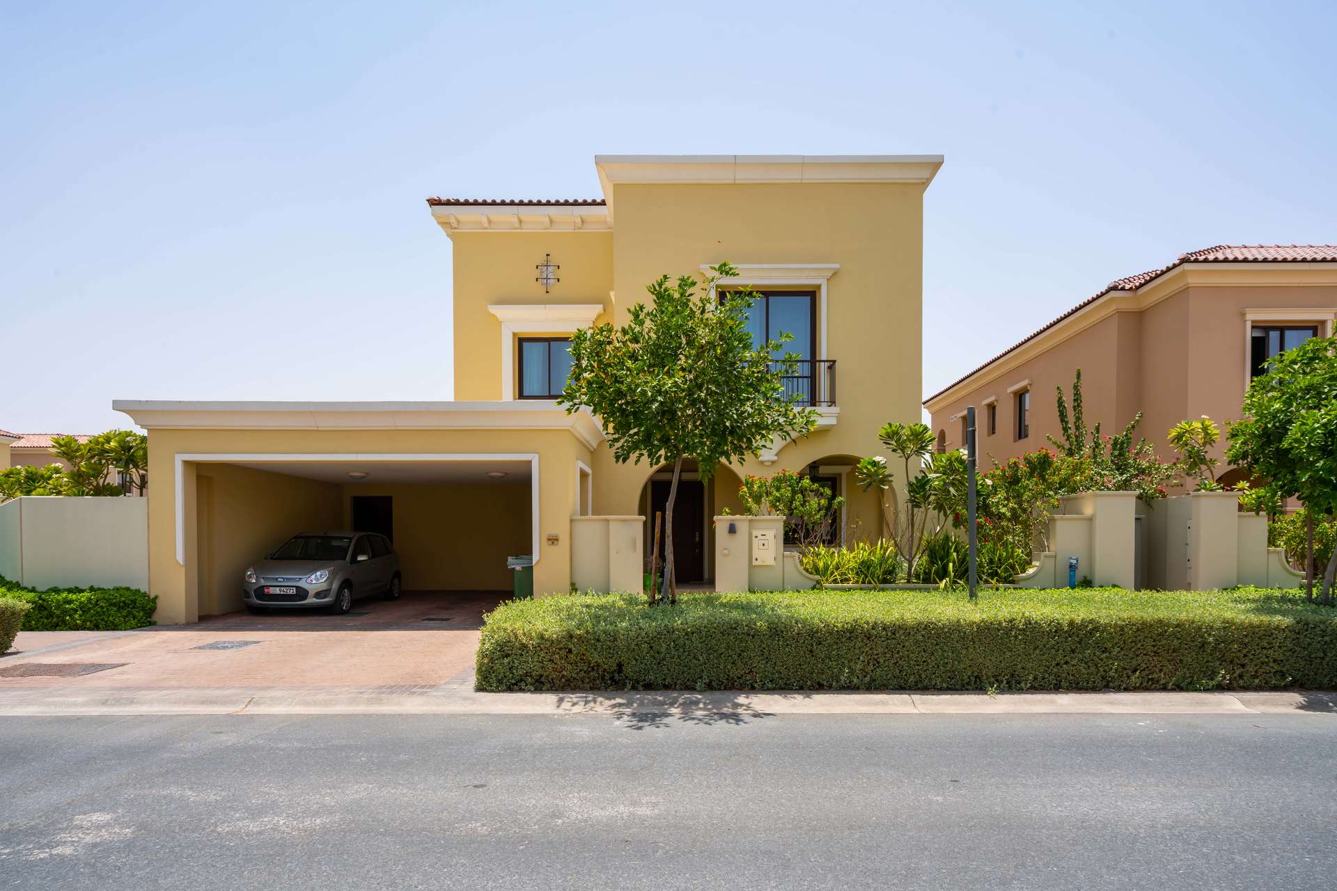 Beautiful 5-bedroom villa exterior with patio in Samara, Arabian Ranches 2 for rent