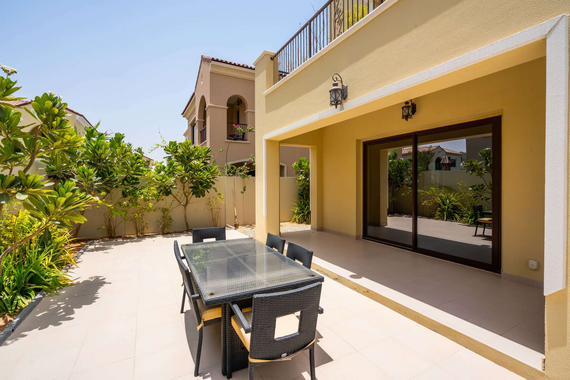 Beautiful 5-bedroom villa exterior in Samara, Arabian Ranches 2, with garden and driveway
