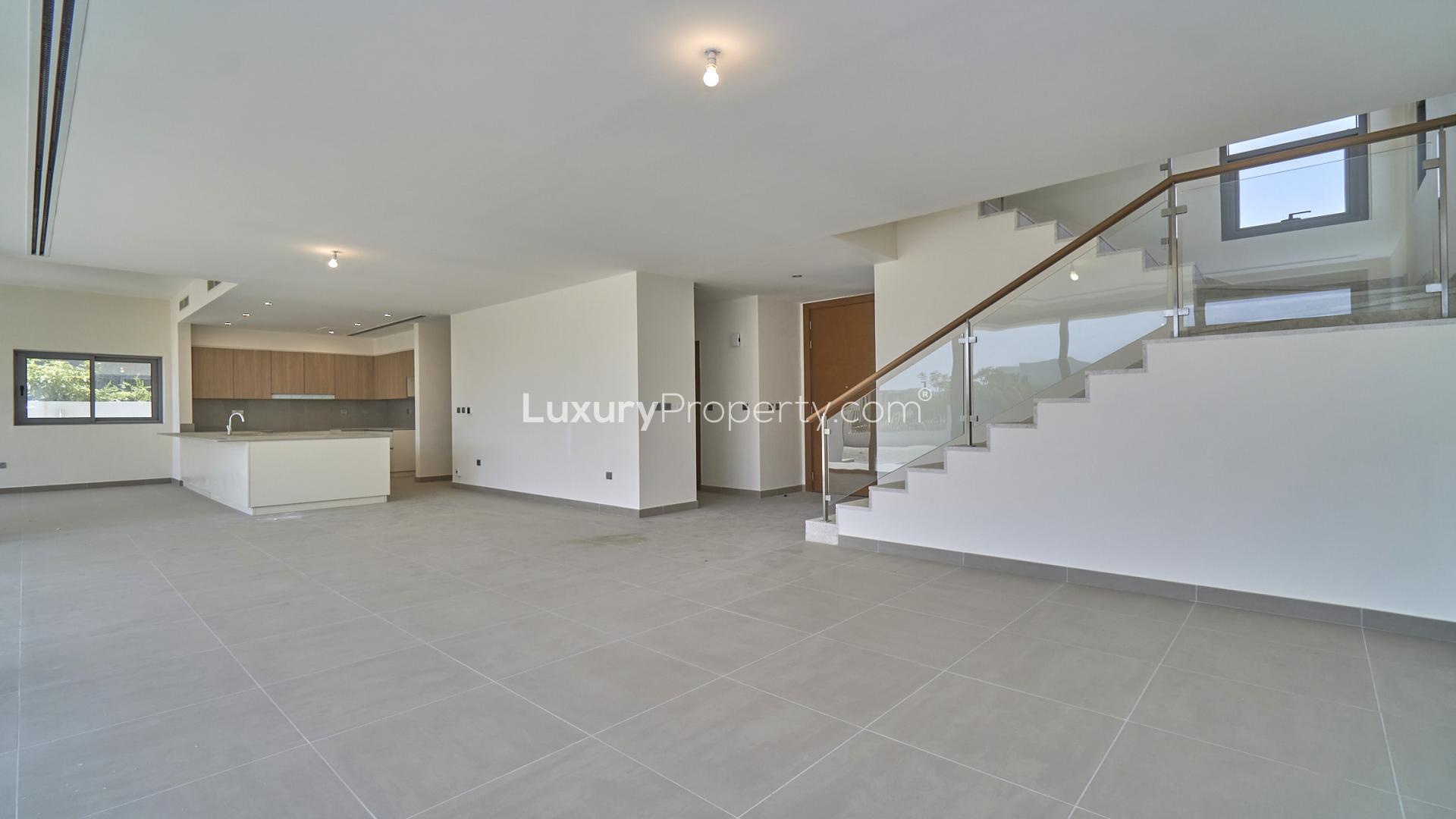 Interior of spacious villa in Sidra Villas, Dubai Hills Estate with modern staircase