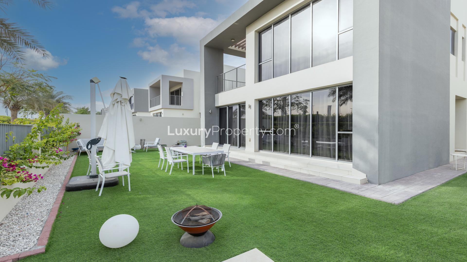 Modern villa with pool in Sidra Villas, Dubai Hills Estate. Family-friendly community