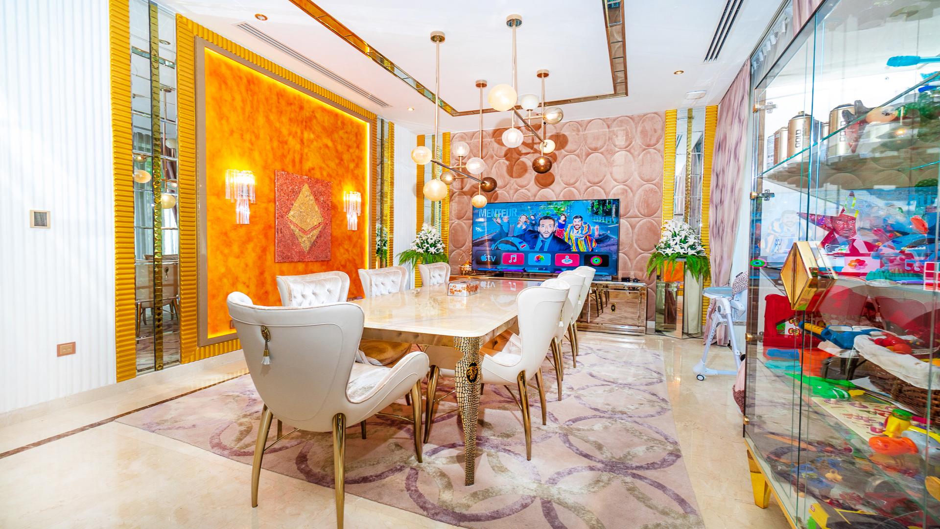 Luxurious living room in fully furnished 5-bedroom villa, Silver Springs, Damac Hills