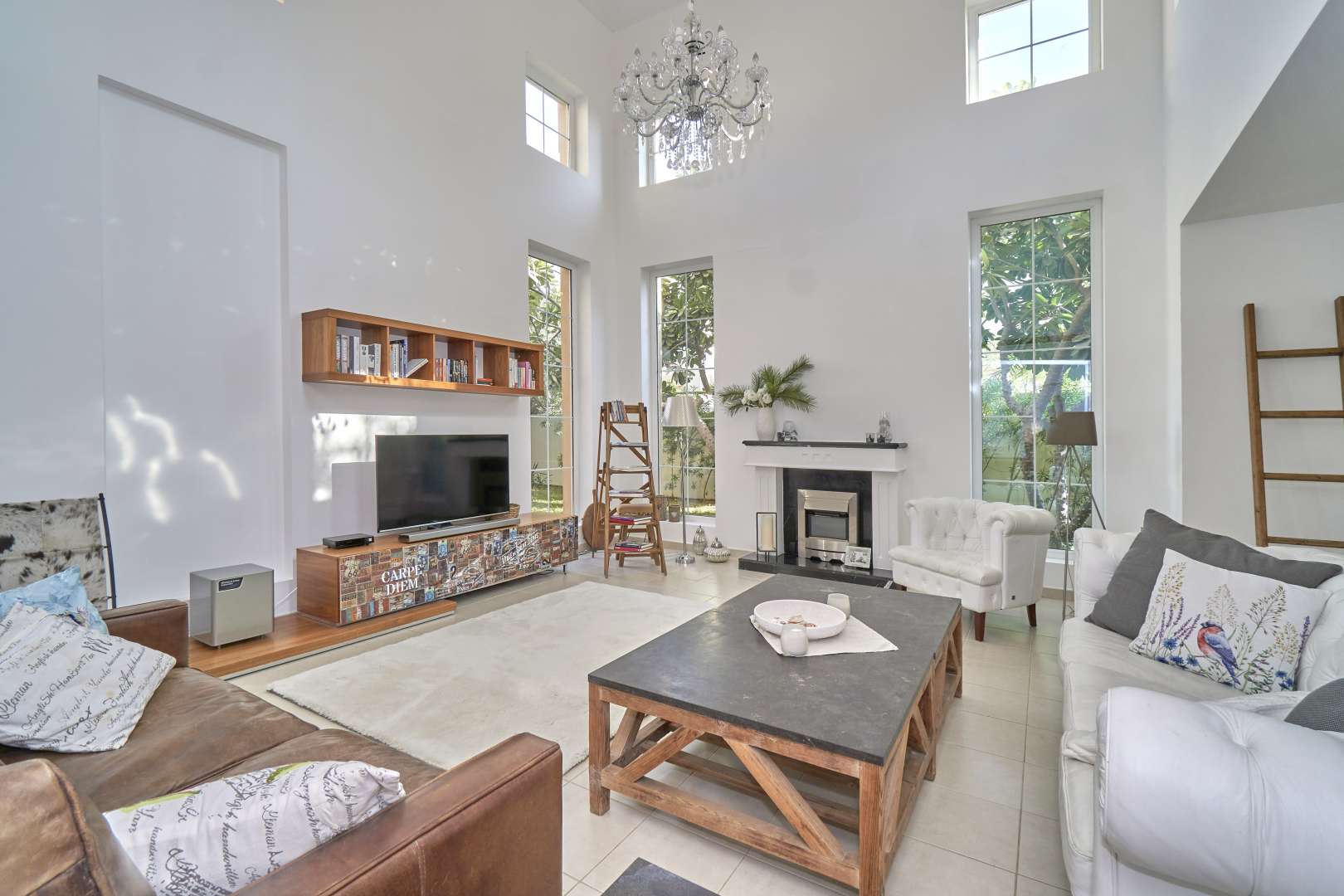 Luxurious living room in furnished 5-bedroom villa, Terra Nova, Arabian Ranches rental