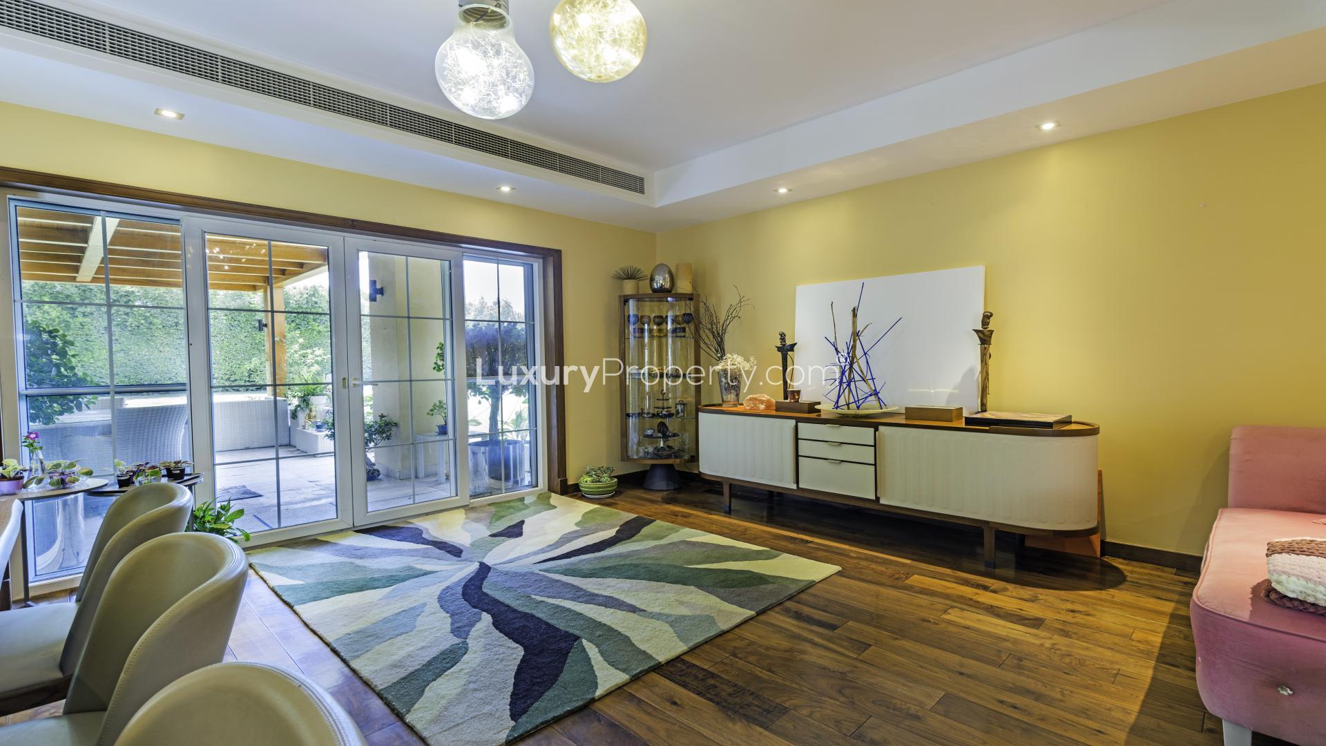 Private pool in upgraded five-bedroom villa, Terra Nova, Arabian Ranches, available for rent