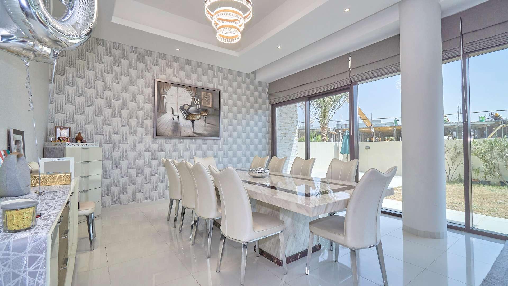 Elegant dining room in fully furnished villa for rent, Damac Hills, The Field