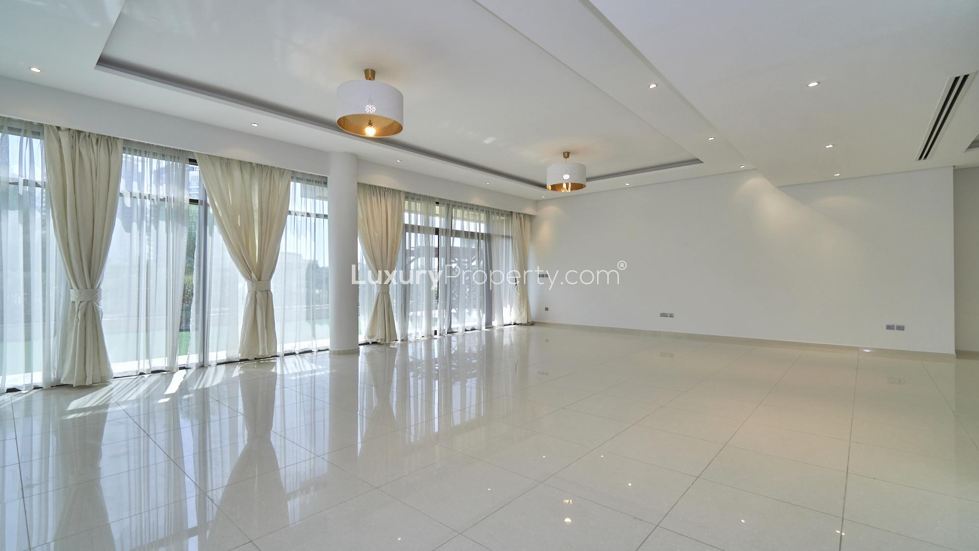 Exterior view of spacious villa in Damac Hills, Whitefield community, with modern architecture