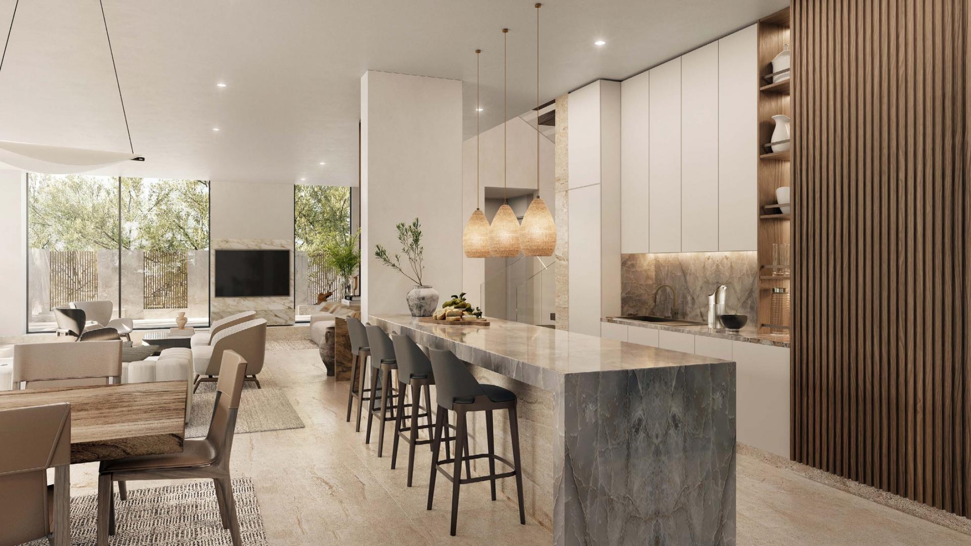 Luxurious bedroom with modern decor in 5-bedroom villa, Alaya, Tilal Al Ghaf