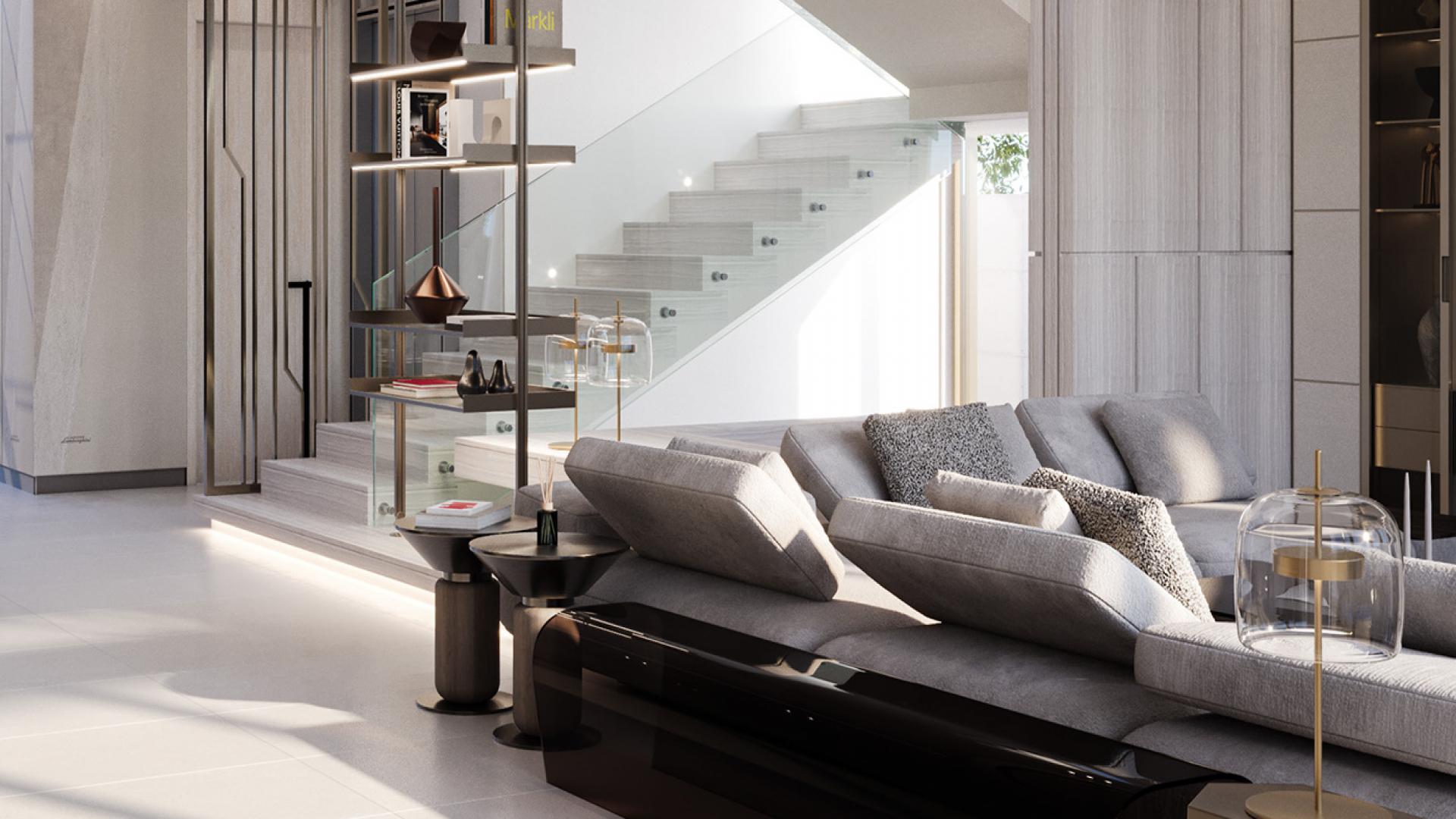 Luxury villa pool area with swan float, lush greenery, and modern design in District 11