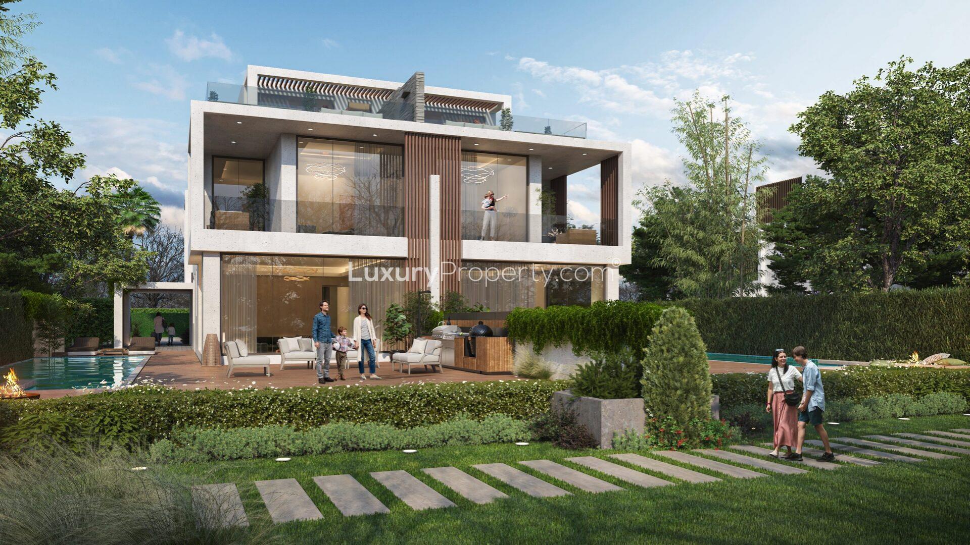 Luxury bedroom interior in 5-bed villa, Park Greens, Damac Hills 2, elegant design features