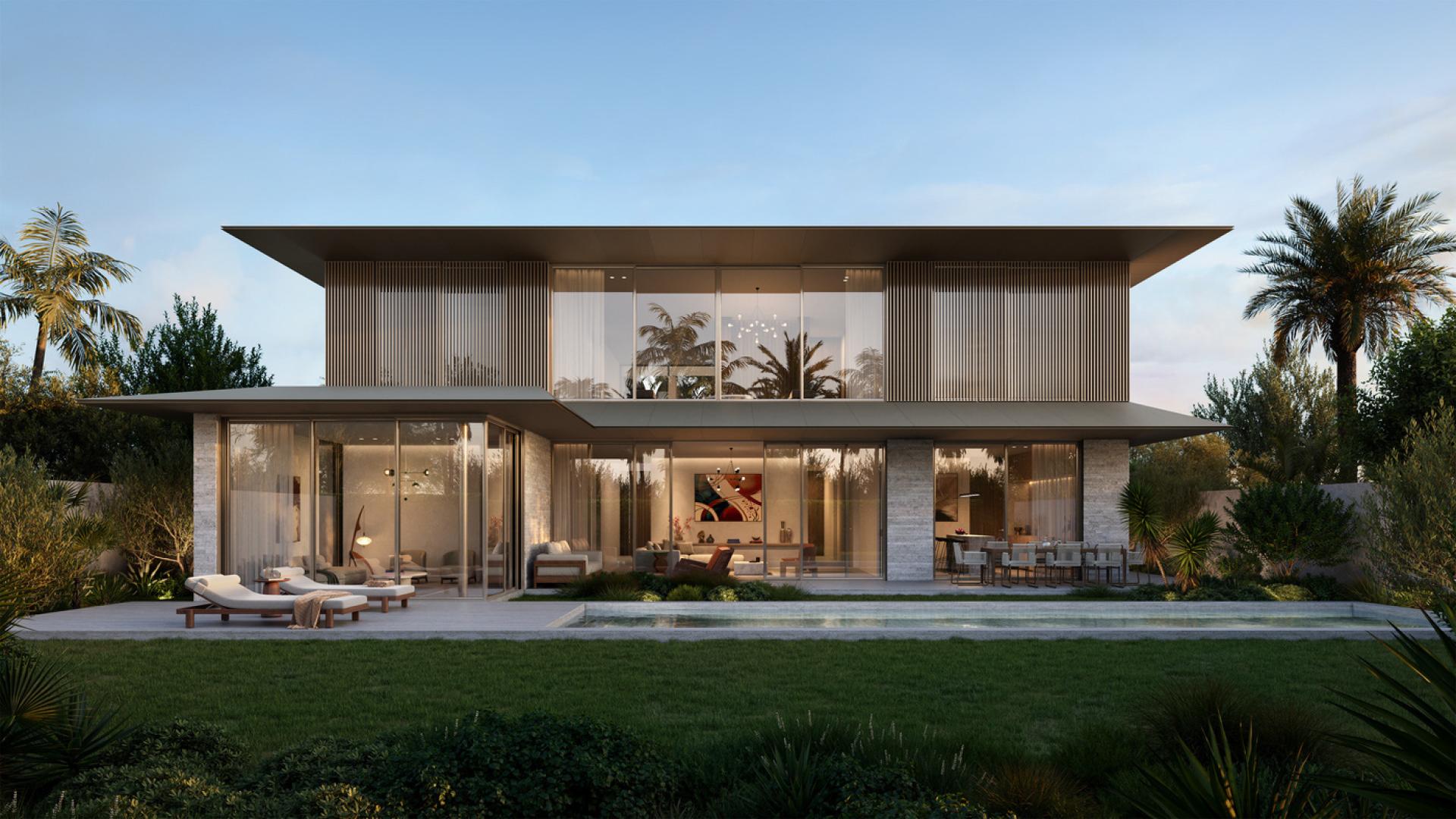 Lush garden view of Bella Villa at Eden Hills, Dubai Hills Estate for sale