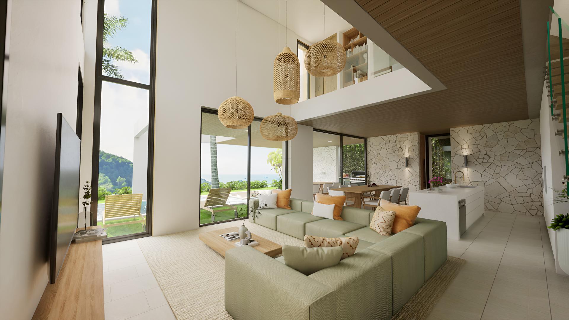 Luxurious Green Valley Villa in Koh Phangan with private pool and stunning sea view